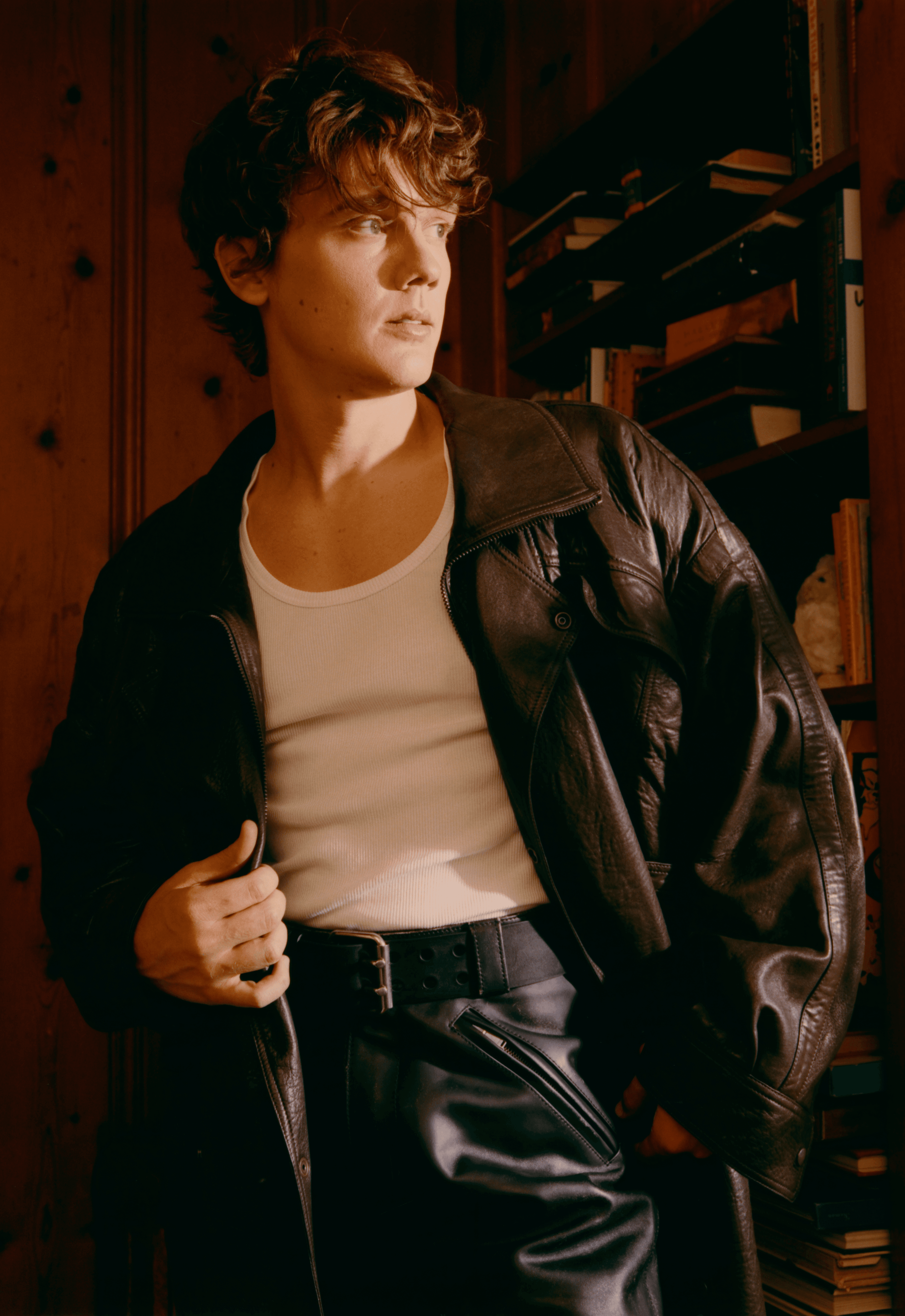 JACKET, PANTS, and BELT by ,Saint Laurent