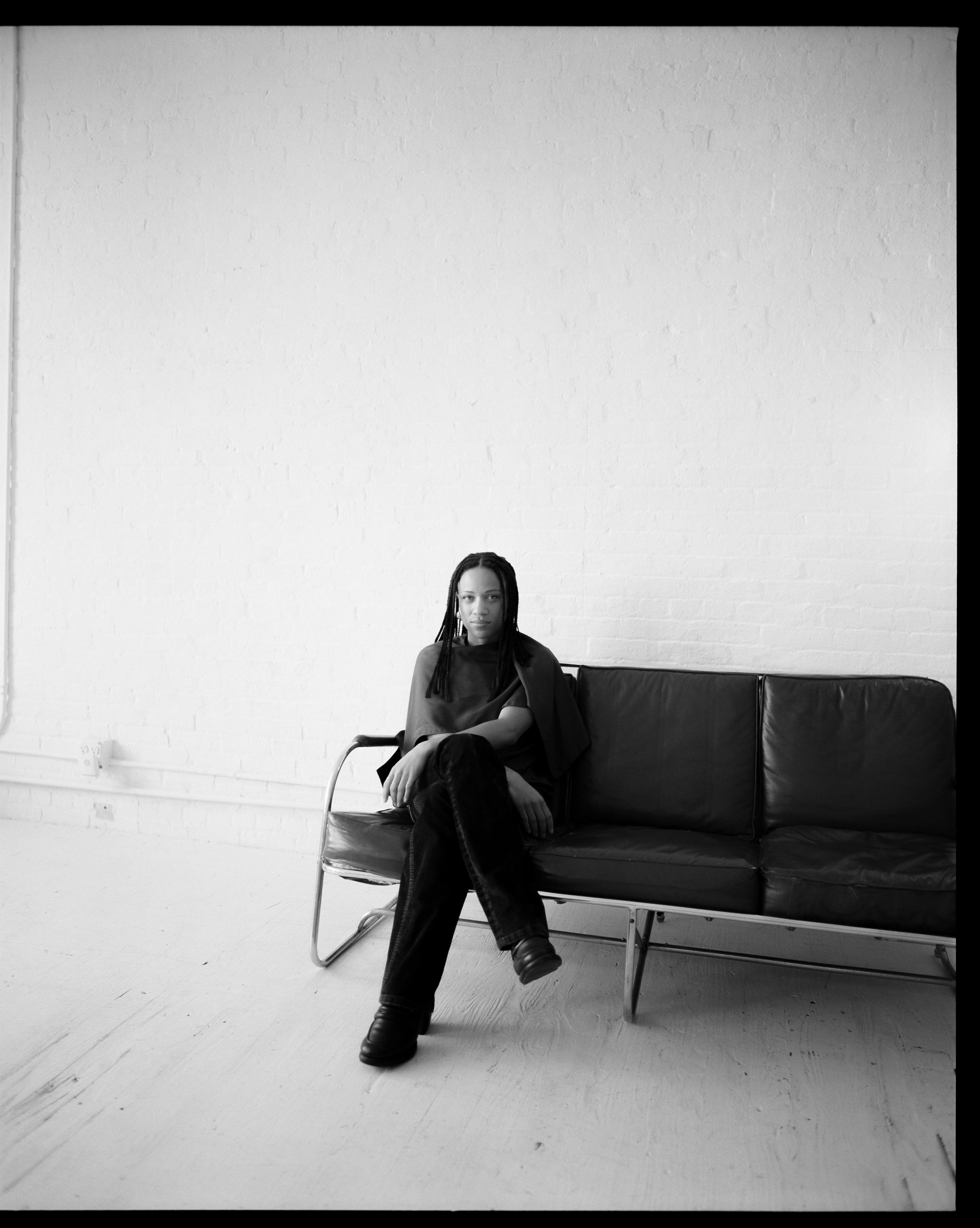 All CLOTHING by ,Ferragamo. ,SHOES, James’s own. EARRINGS by ,YSSO.