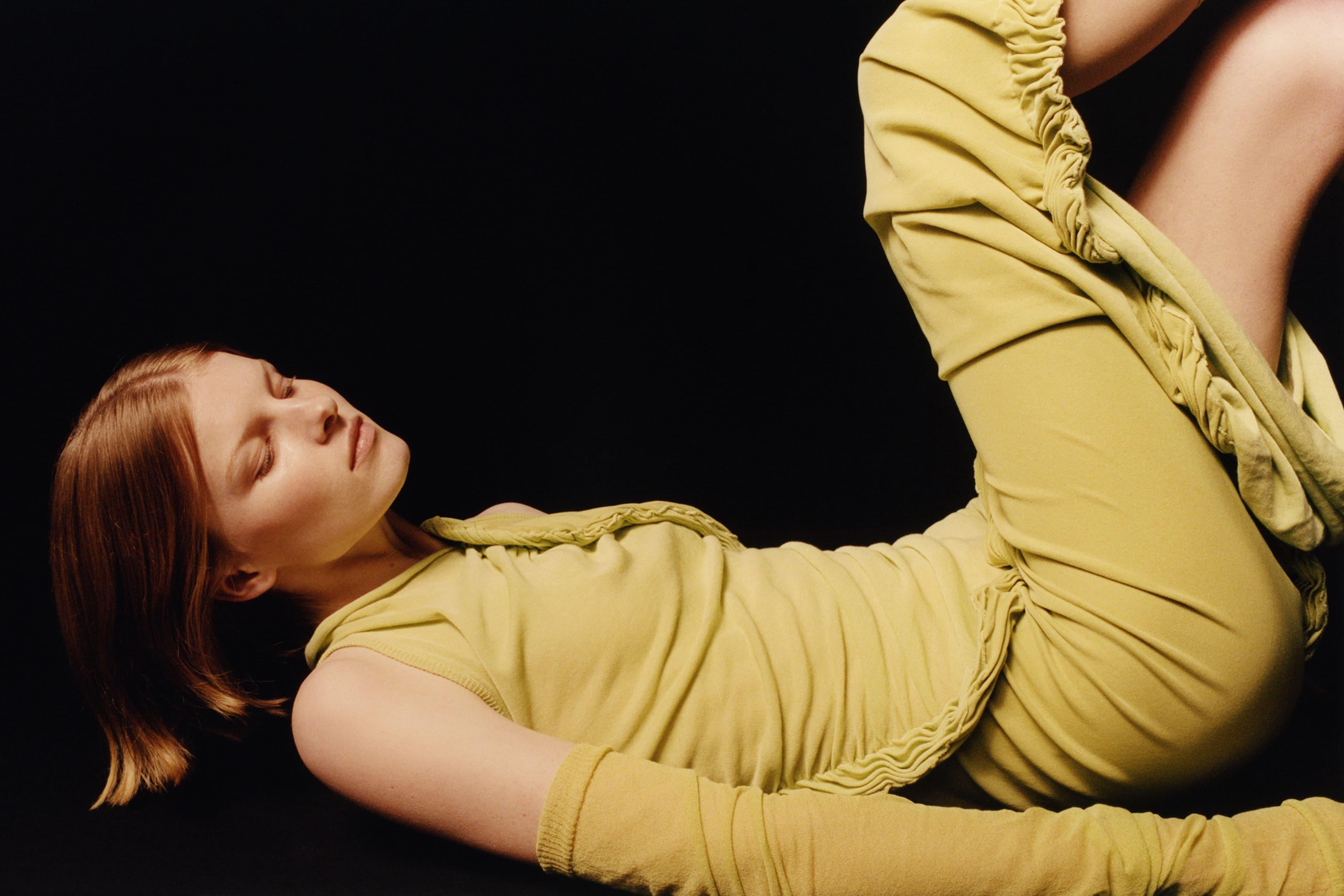DRESS and GLOVES by ,Issey Miyake