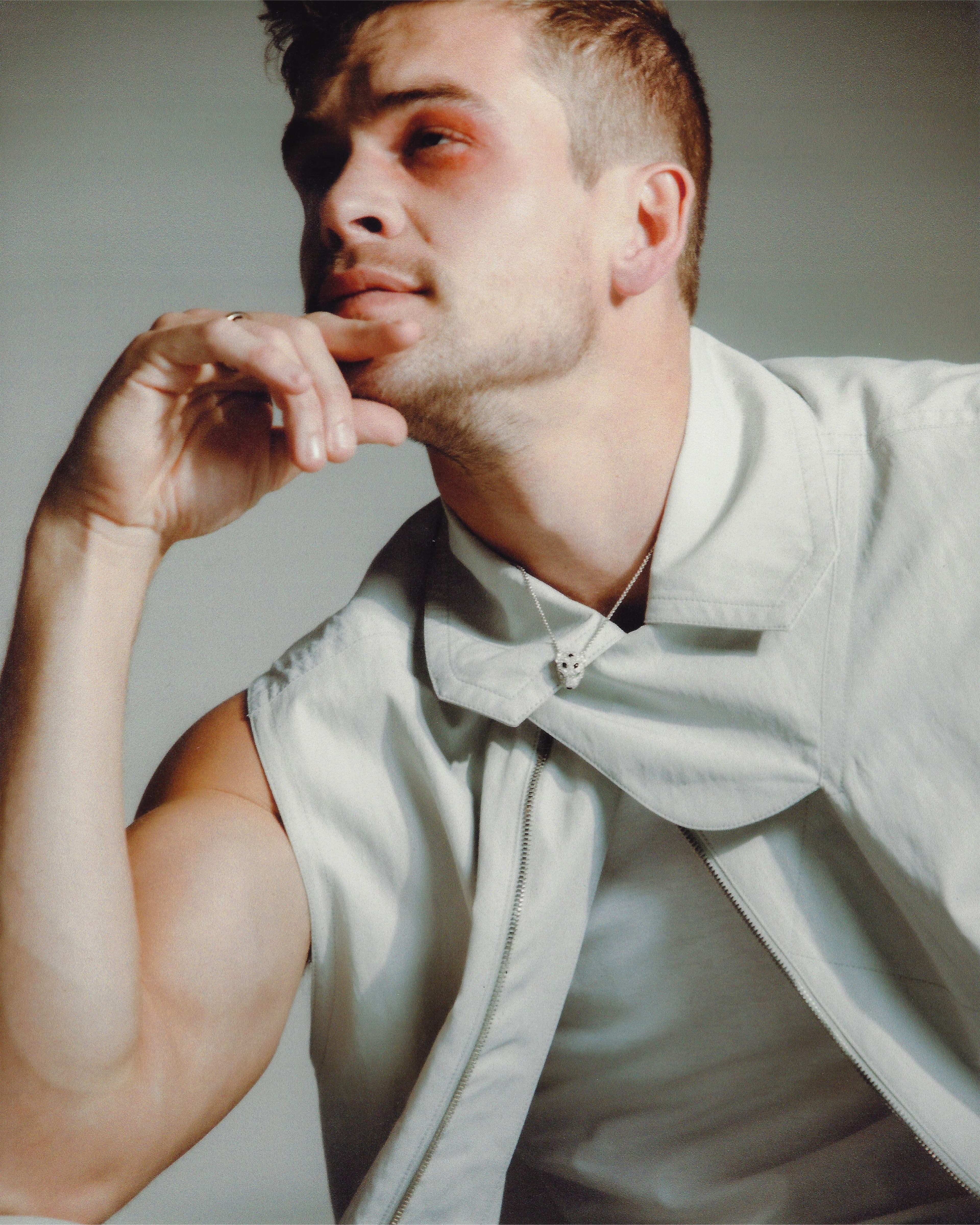 VEST by ,Hermès. ,TOP by ,Sunspel.