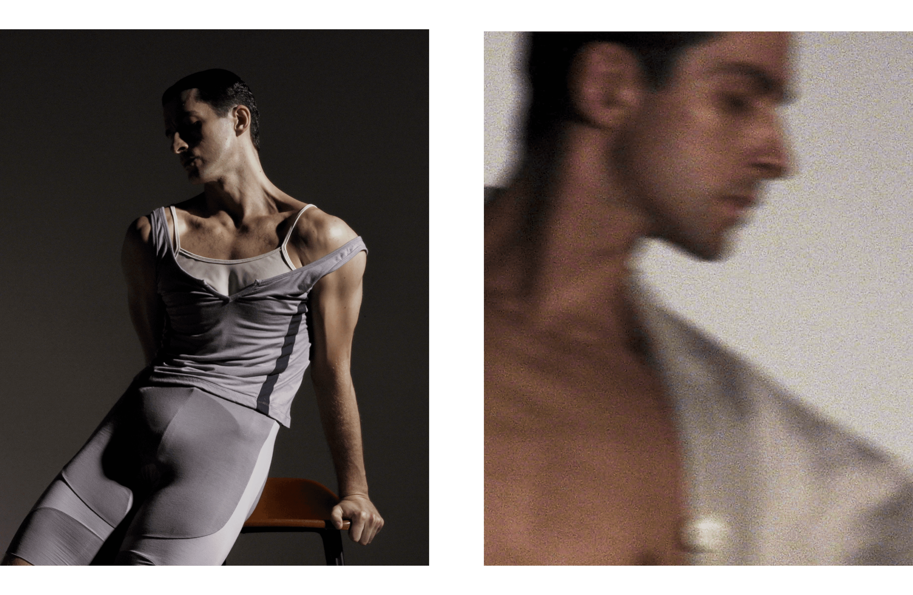 LEFT: All CLOTHING by Jacek Gleba. RIGHT: JACKET by Dior.