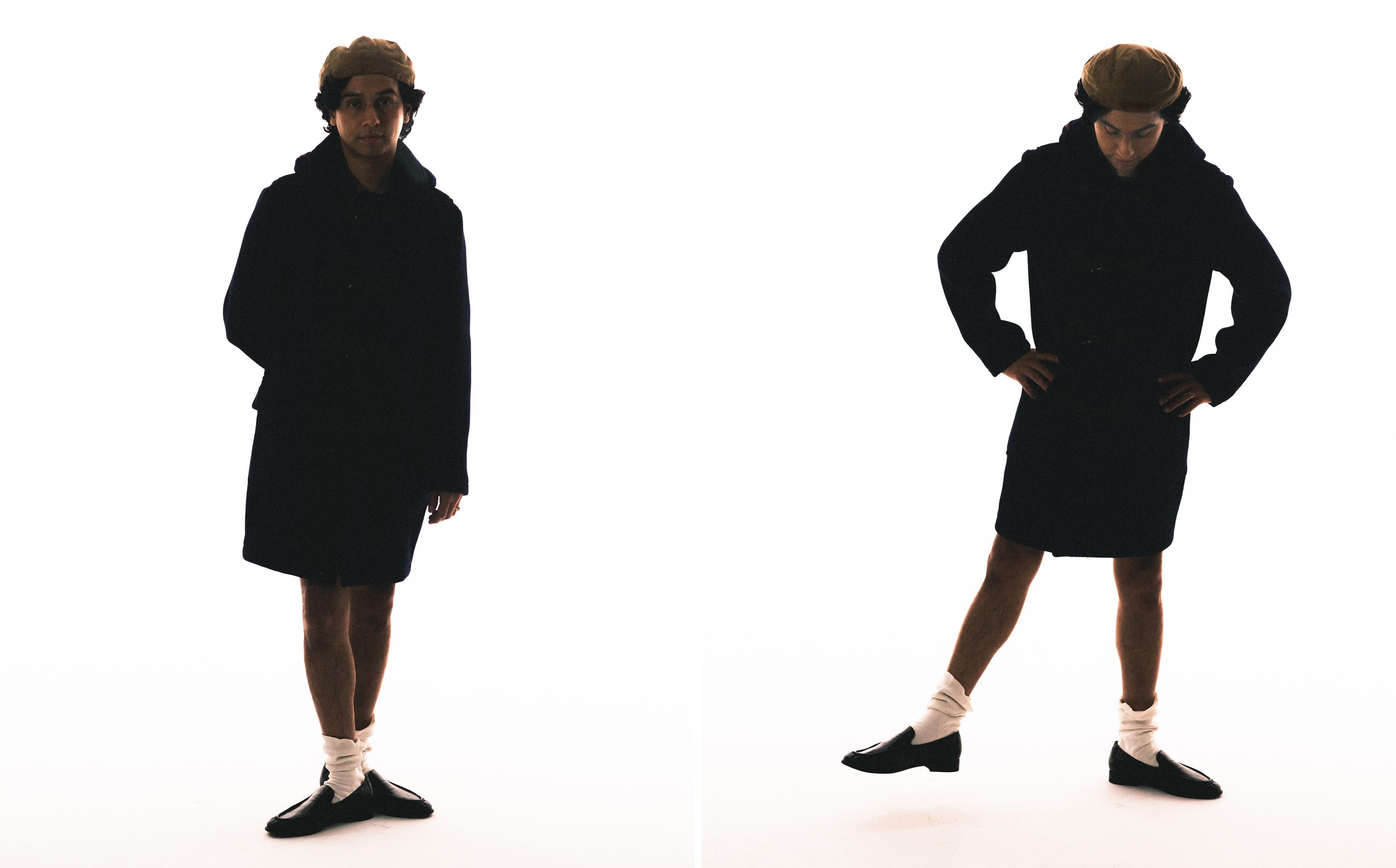 COAT by Brooks Brothers; vintage HAT and SOCKS from The Society Archive; SHOES by Sena