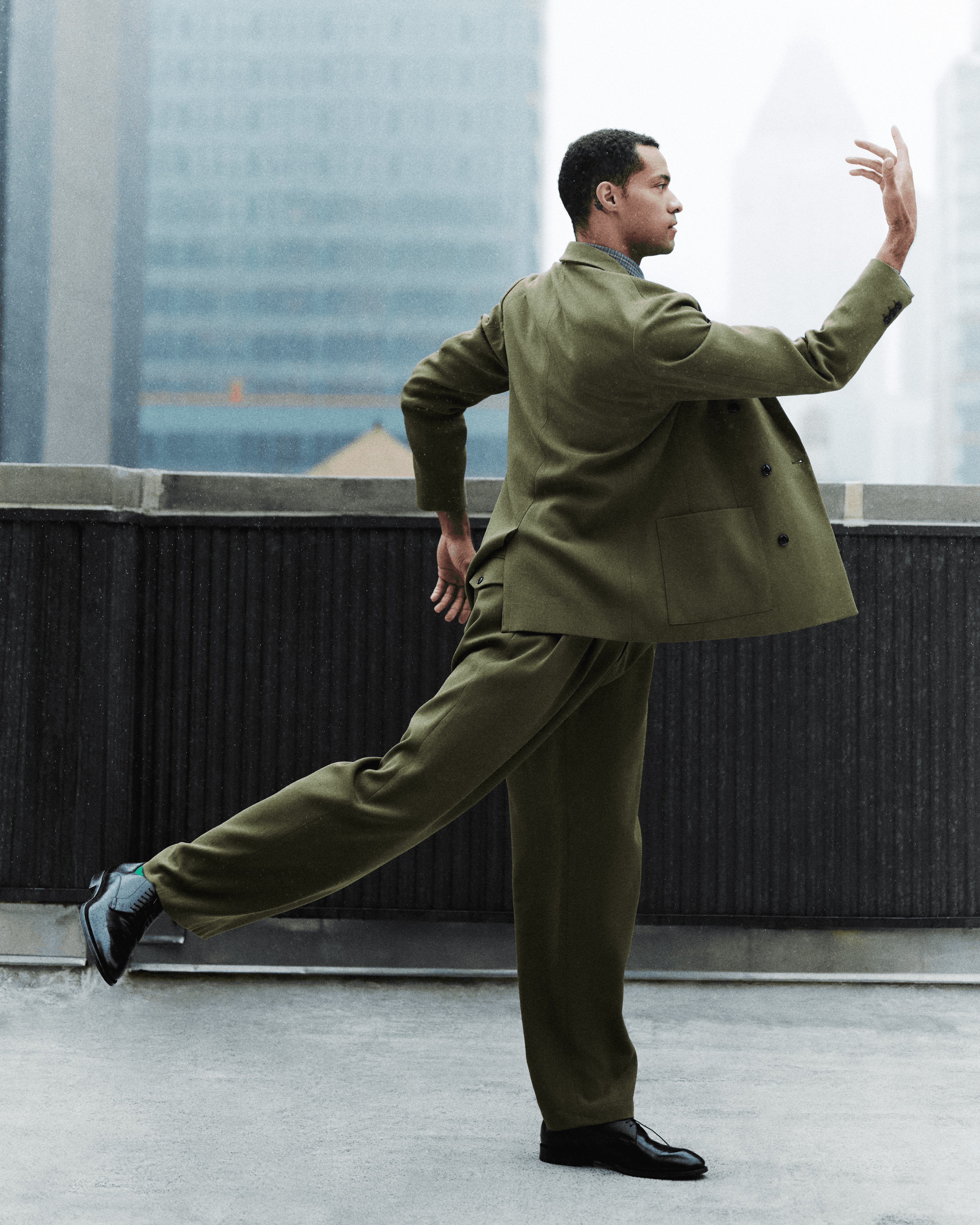 All CLOTHING by NN.07; SHOES by Louis Vuitton