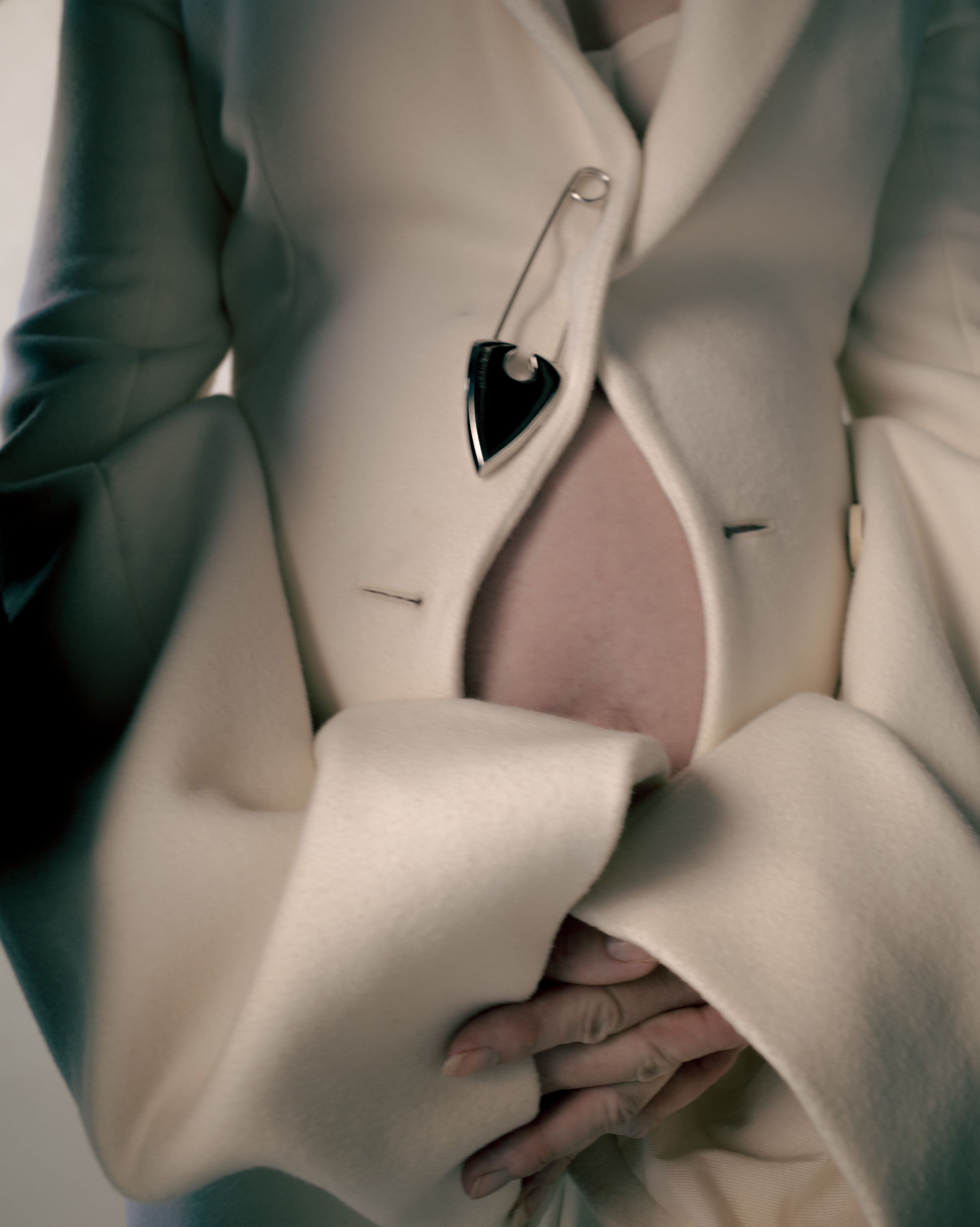 COAT and BROOCH by ,McQueen