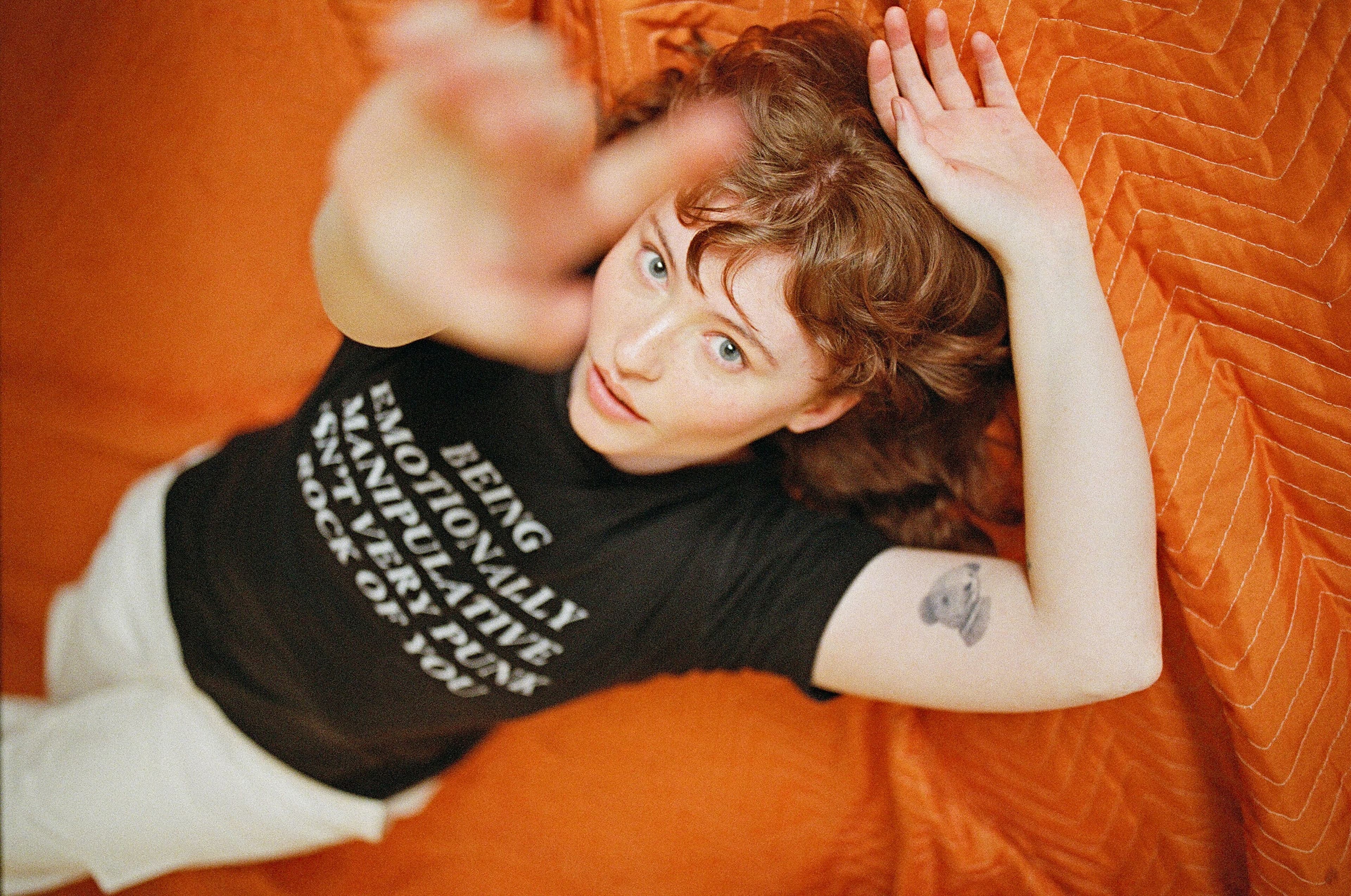 T-SHIRT, talent’s own; PANTS by Stella McCartney