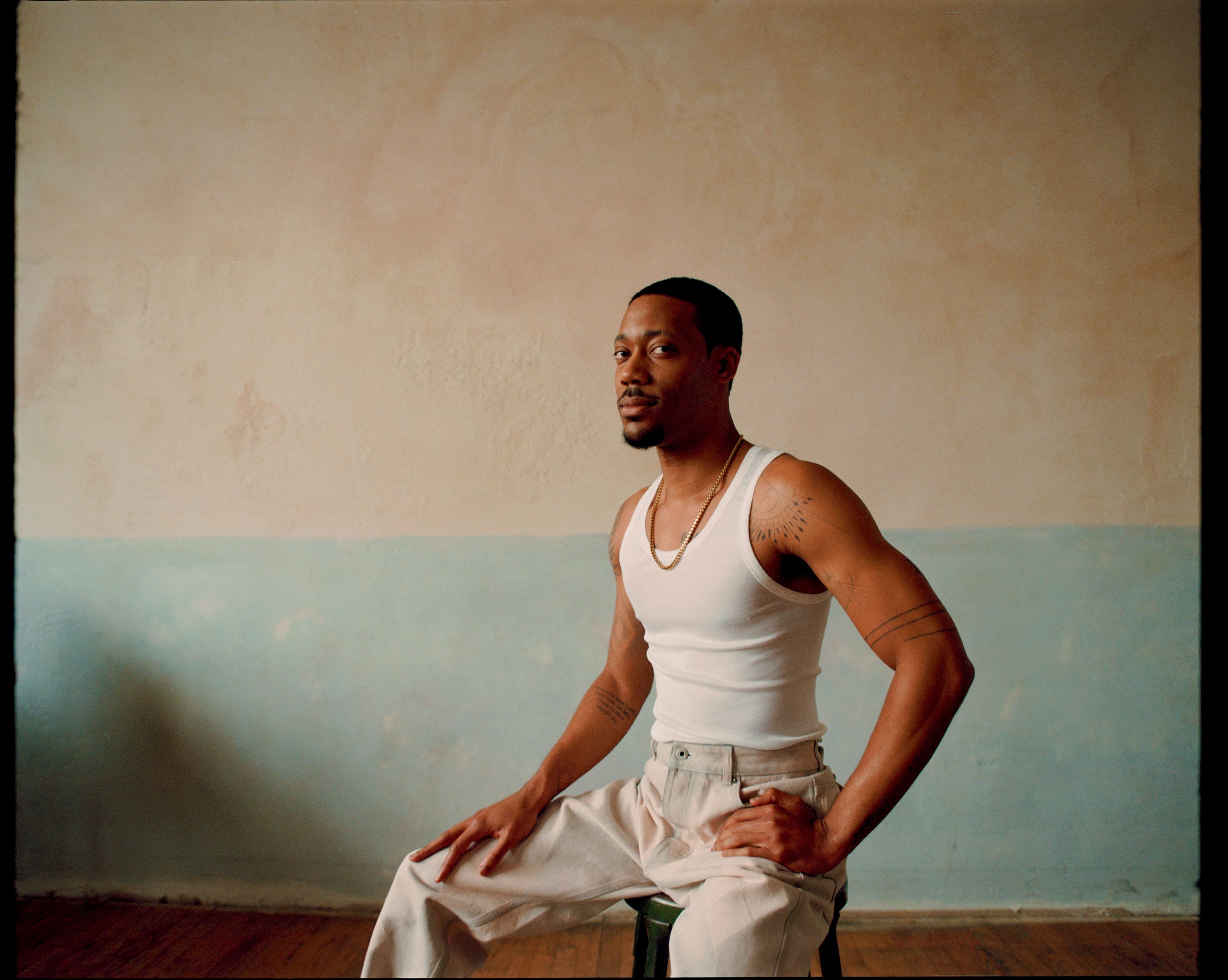 TOP by Hanro. PANTS by Loewe.