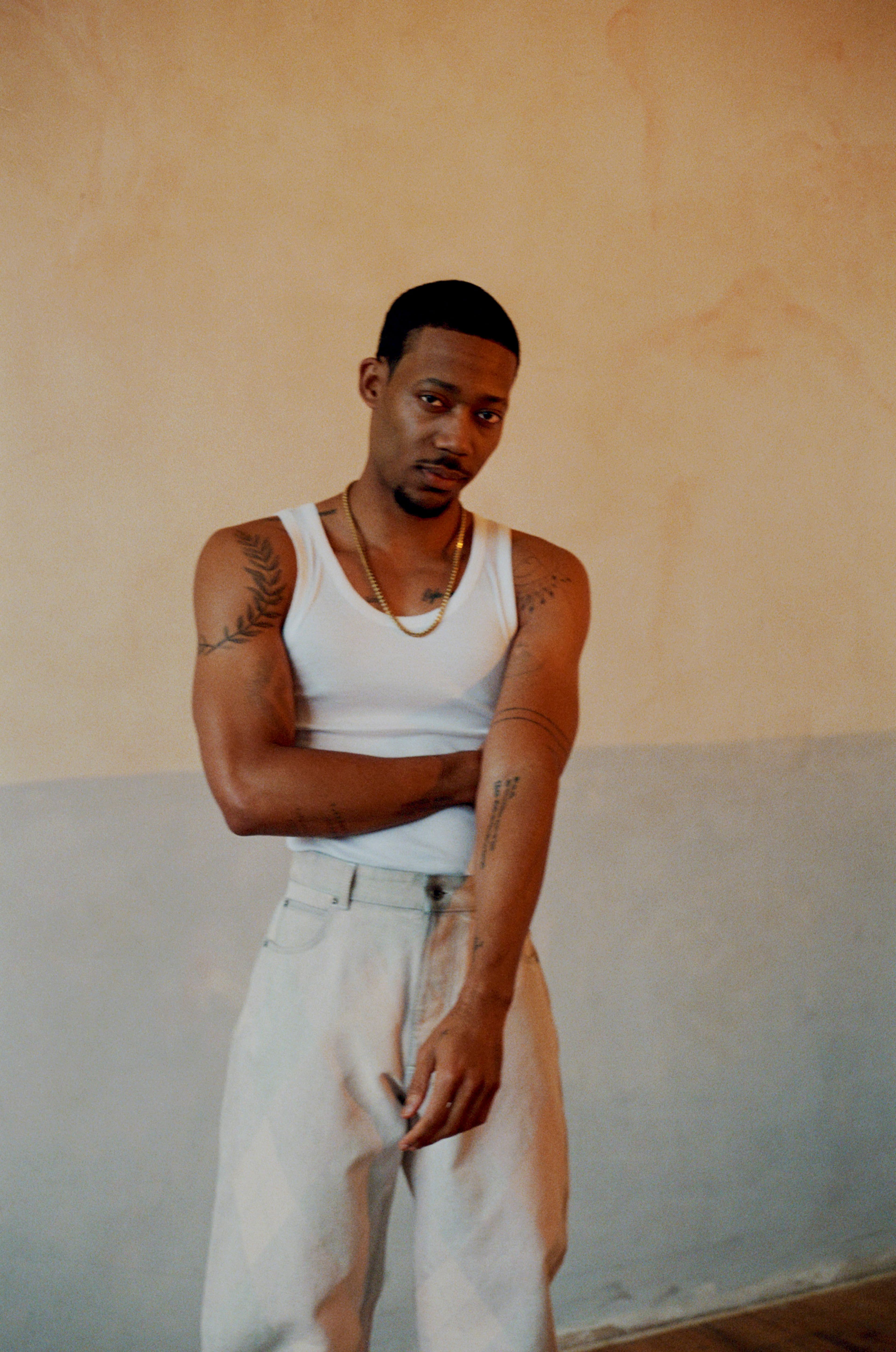 TOP by Hanro. PANTS by Loewe.