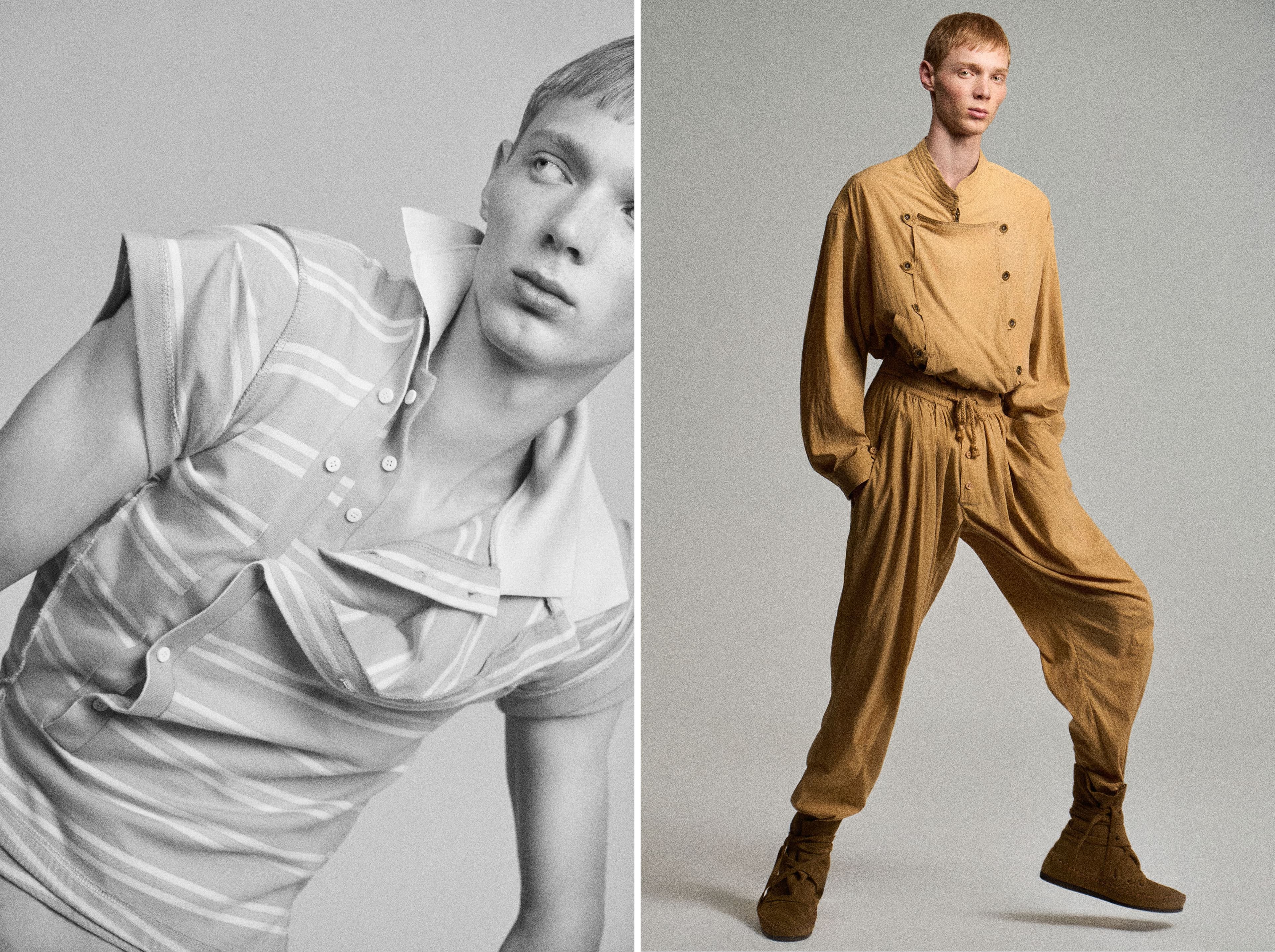 LEFT: TOP by Natasha Zinko. RIGHT: All CLOTHING and SHOES by Isabel Marant.