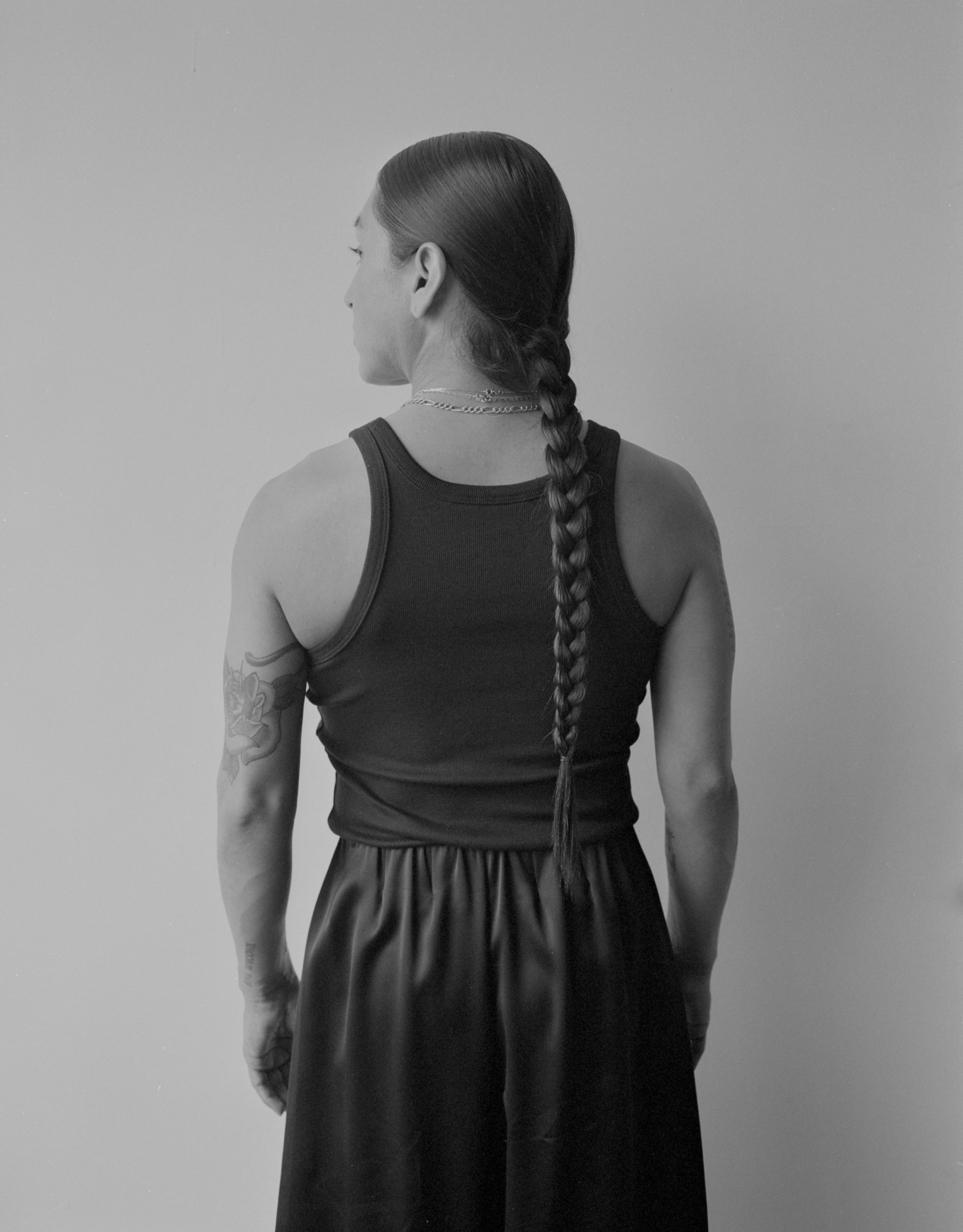 TOP by ,Calvin Klein. ,PANTS by ,FFORME.