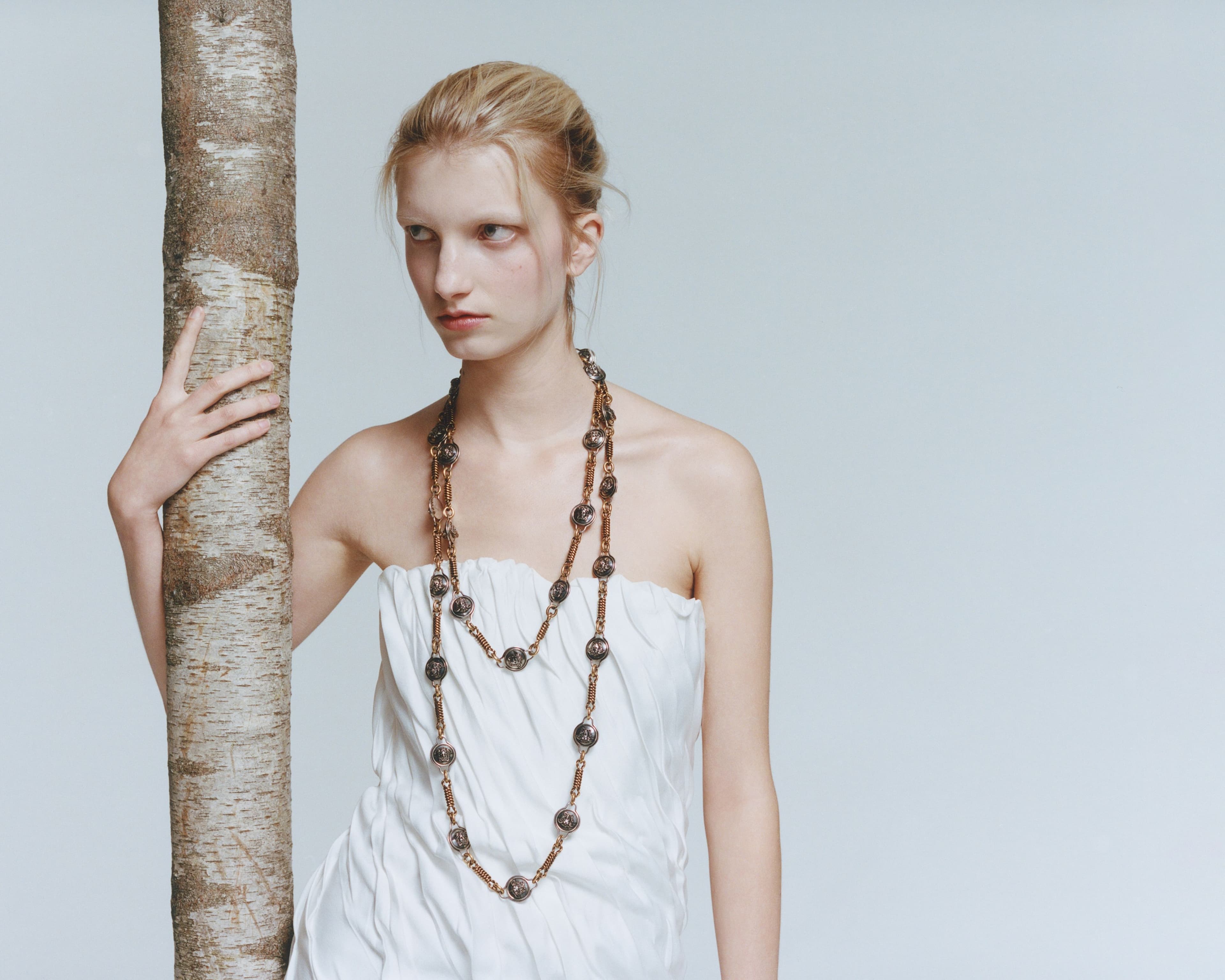 DRESS and NECKLACE by Versace