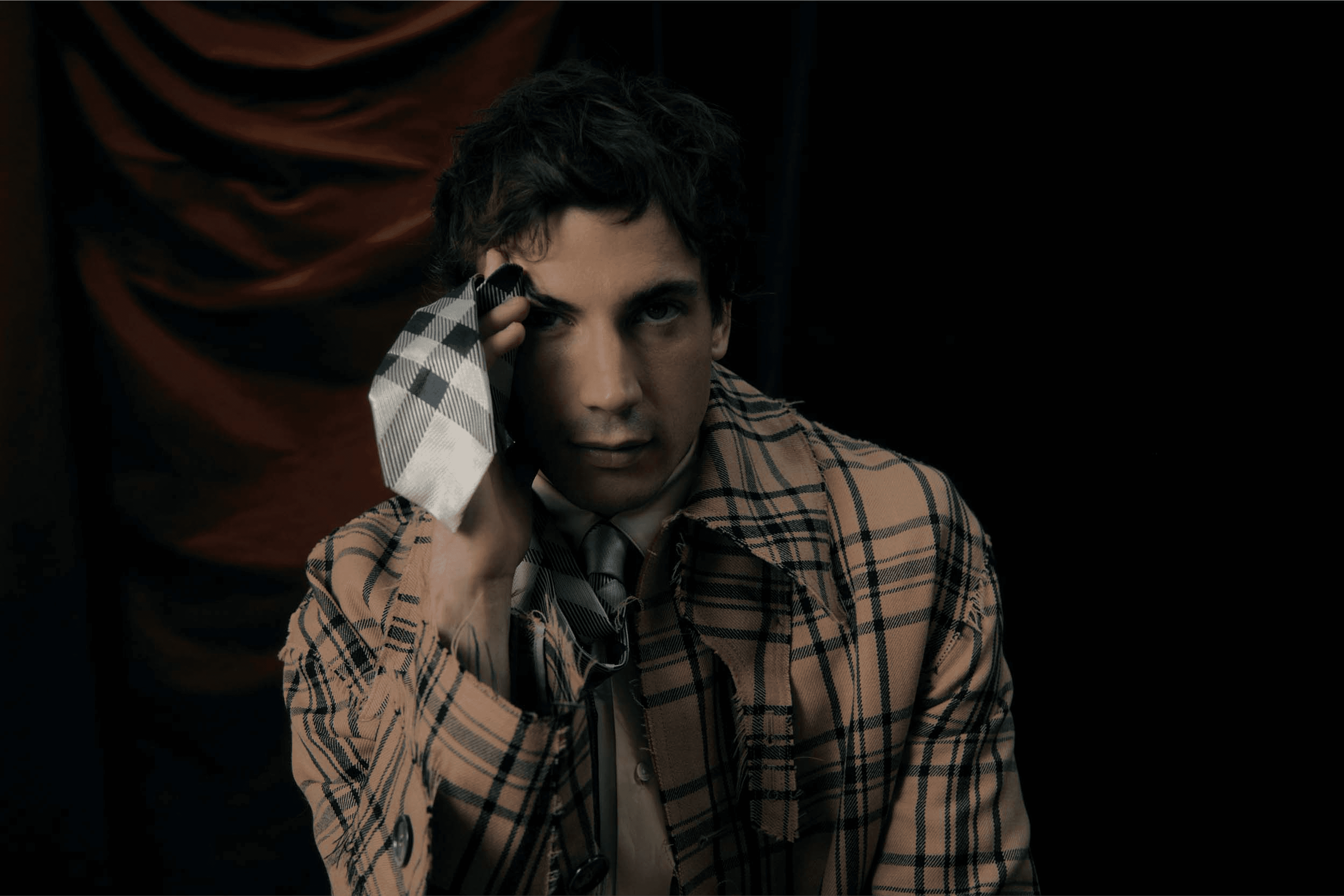 COAT by ,AMI Paris., SHIRT by ,Hermès,. TIE by ,Burberry,.