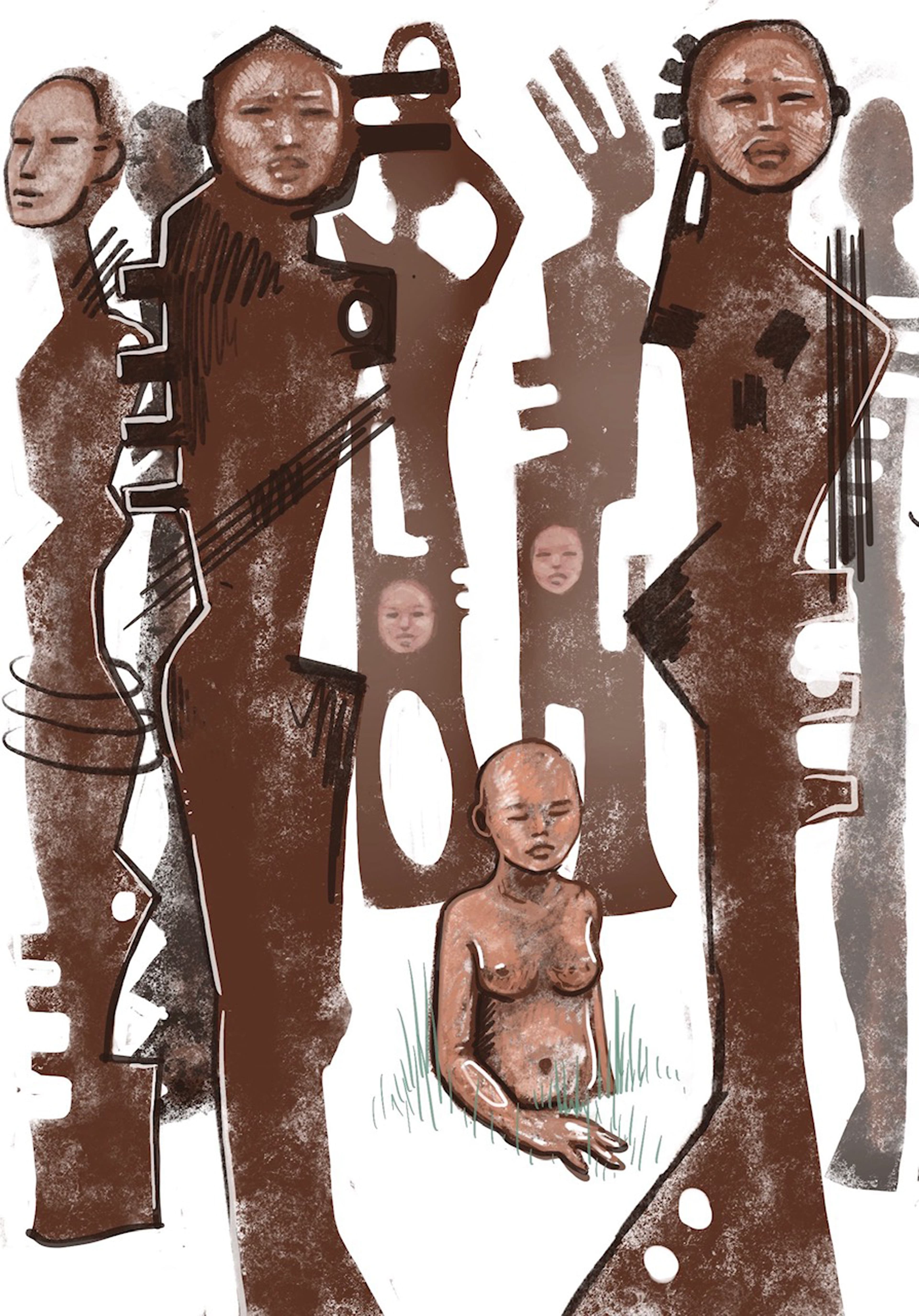 Preparatory sketch of Rose B. Simpson’s site-specific commission for Madison Square Park Conservancy, ,Seed. ,Courtesy of the artist and Madison Square Park Conservancy.