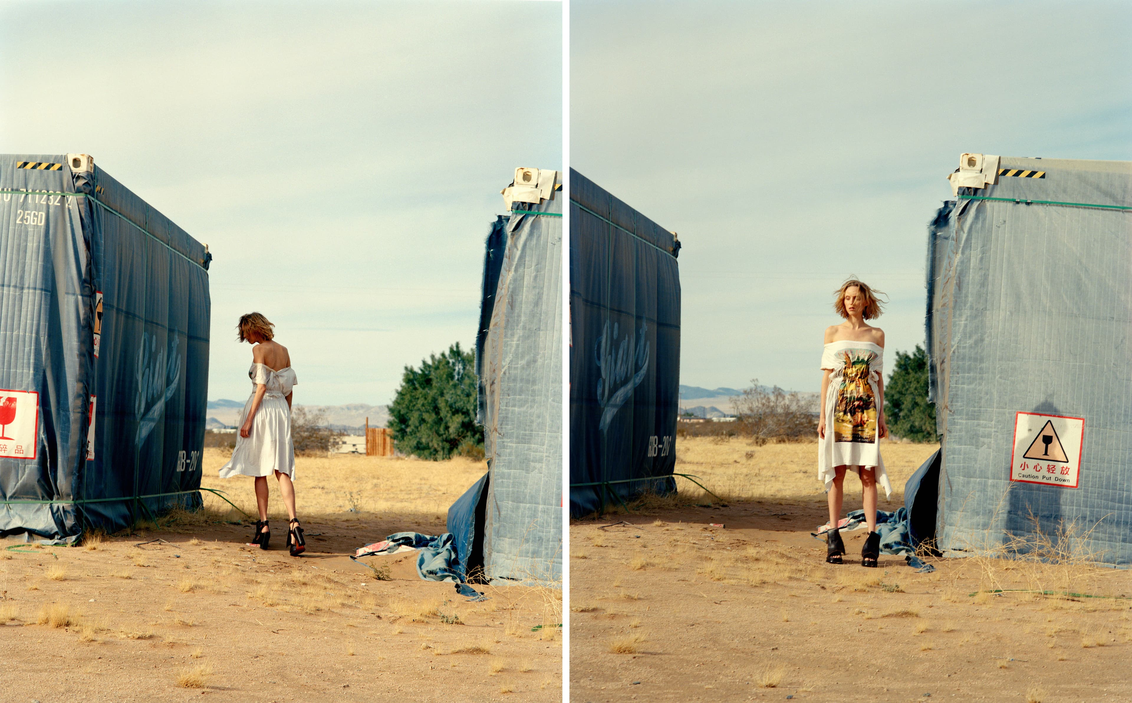 DRESS by ,Destroyer of Worlds. ,SHOES by ,McQueen.