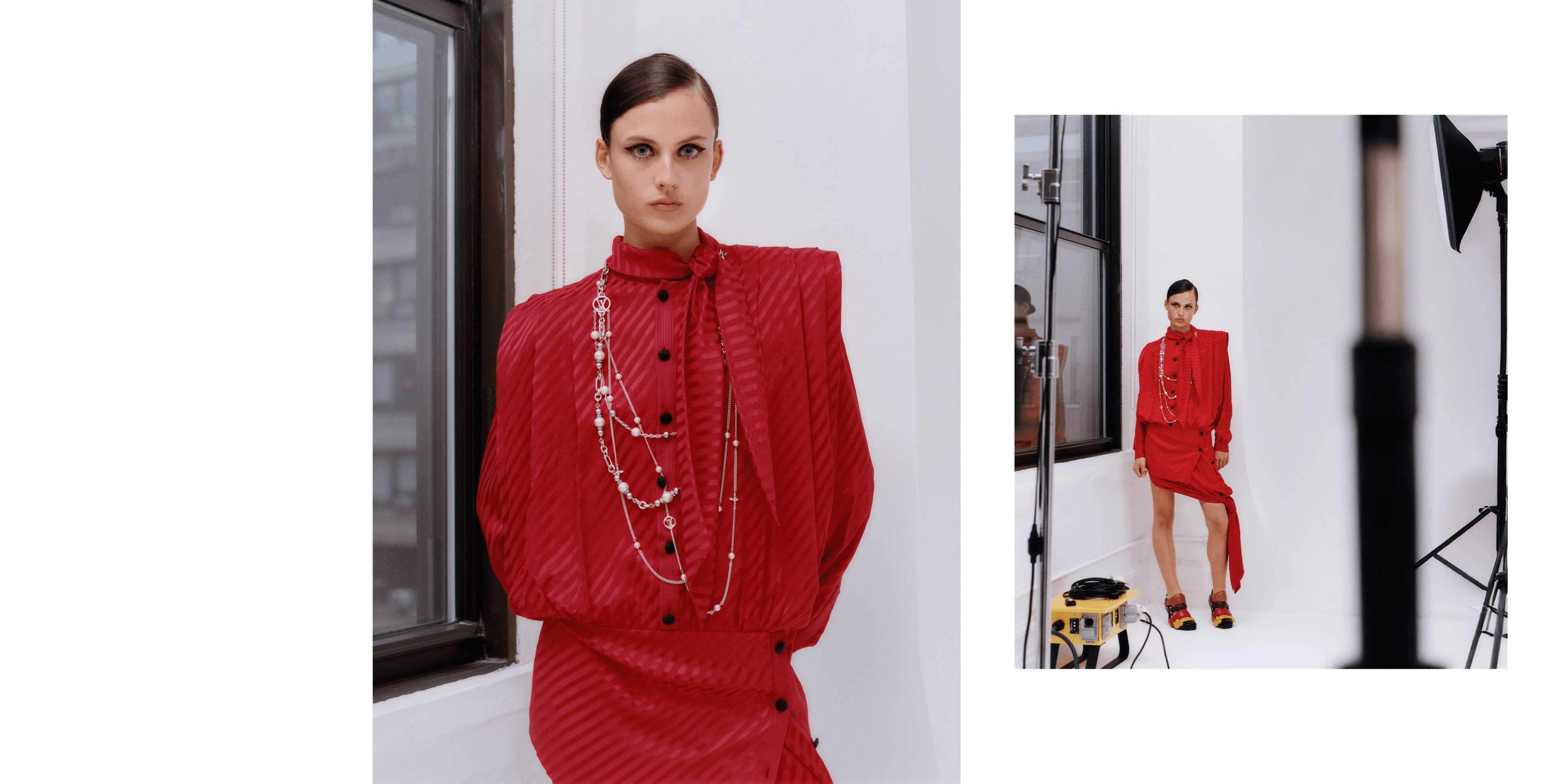 All CLOTHING, SHOES, and NECKLACES by ,Louis Vuitton