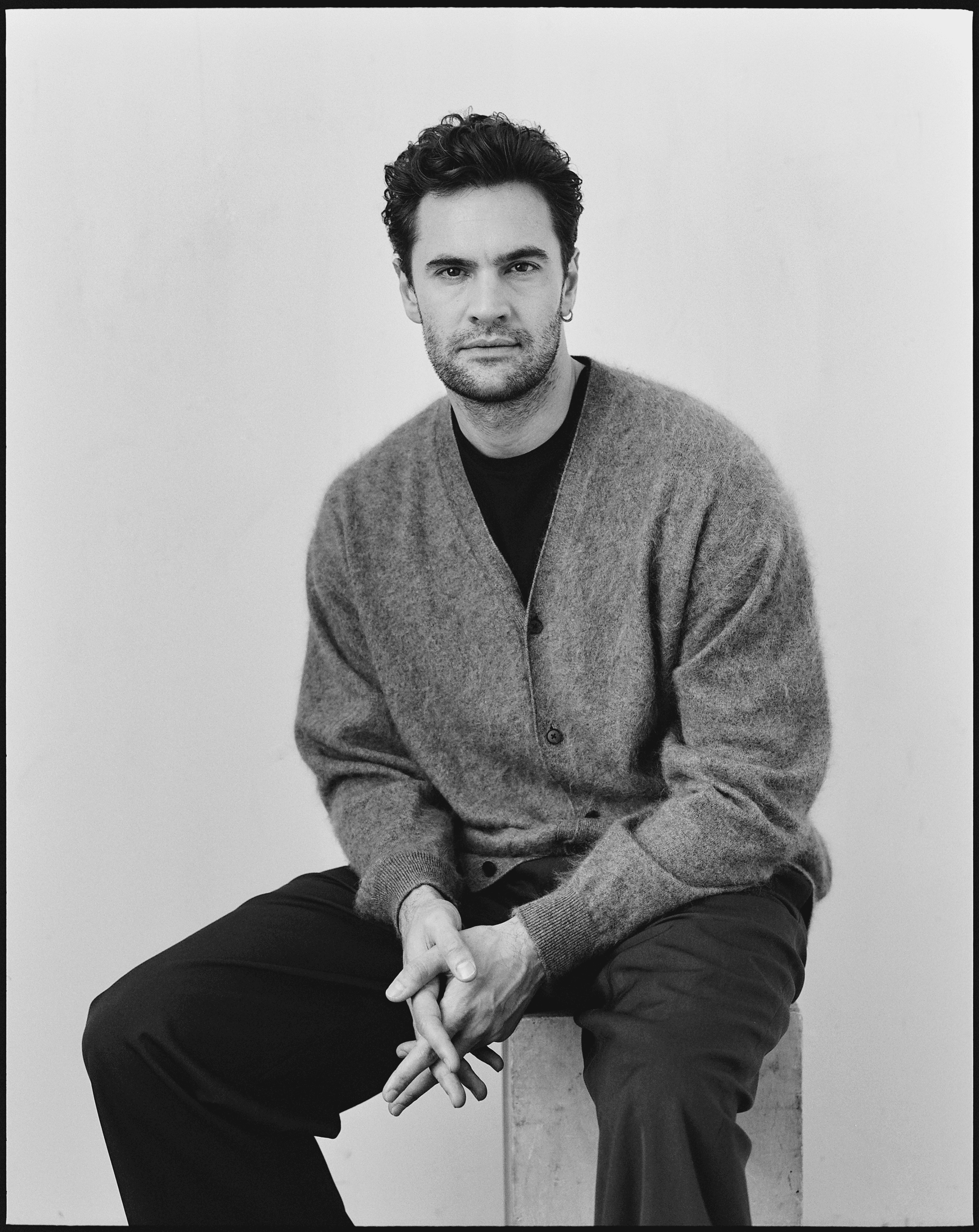 SWEATER and PANTS by ssstein; T-SHIRT by Vince