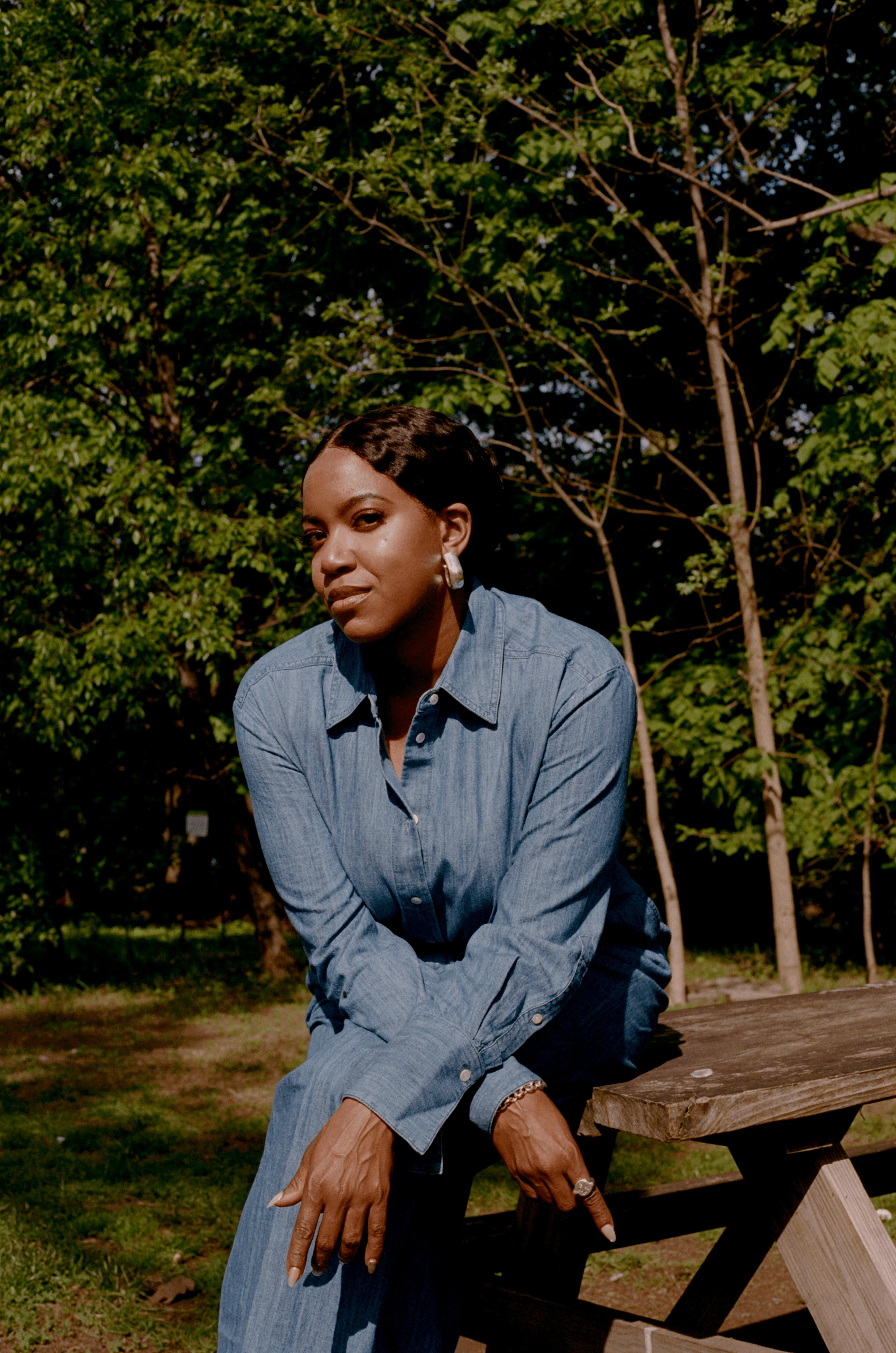 All CLOTHING by Another Tomorrow. BELT, stylist’s own.