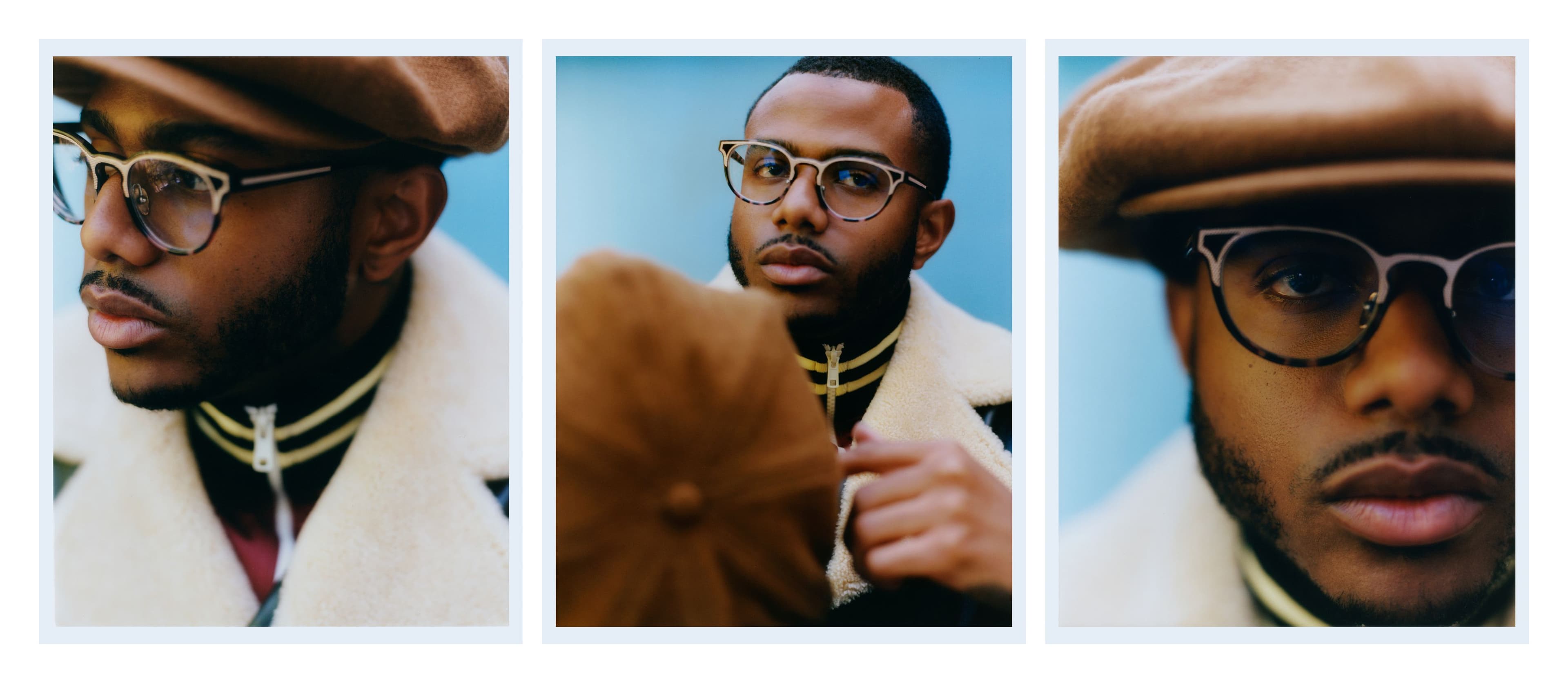 All clothing by Wales Bonner. Hat by Junya Watanabe Man.