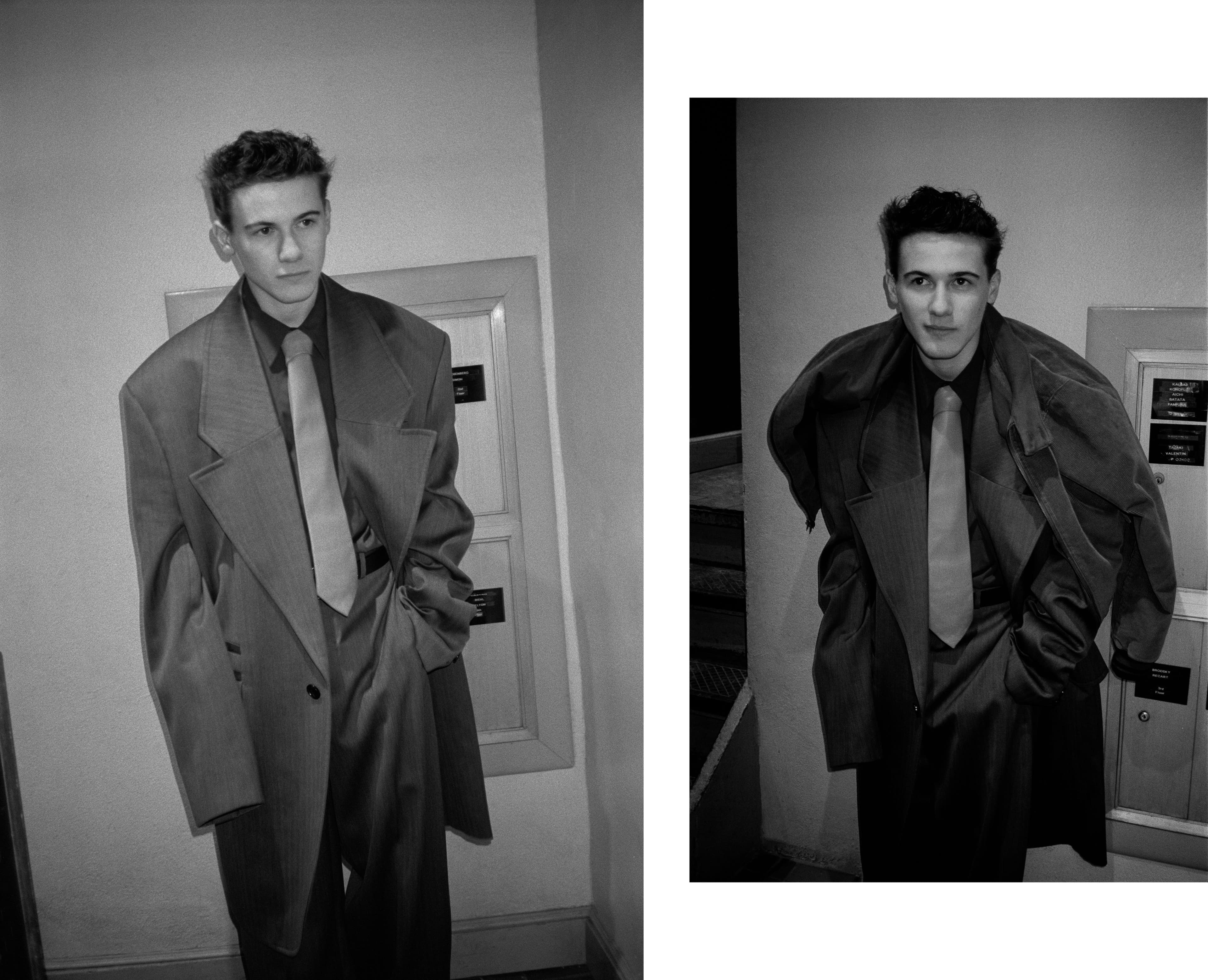 All CLOTHING and TIE by ,Bottega Veneta