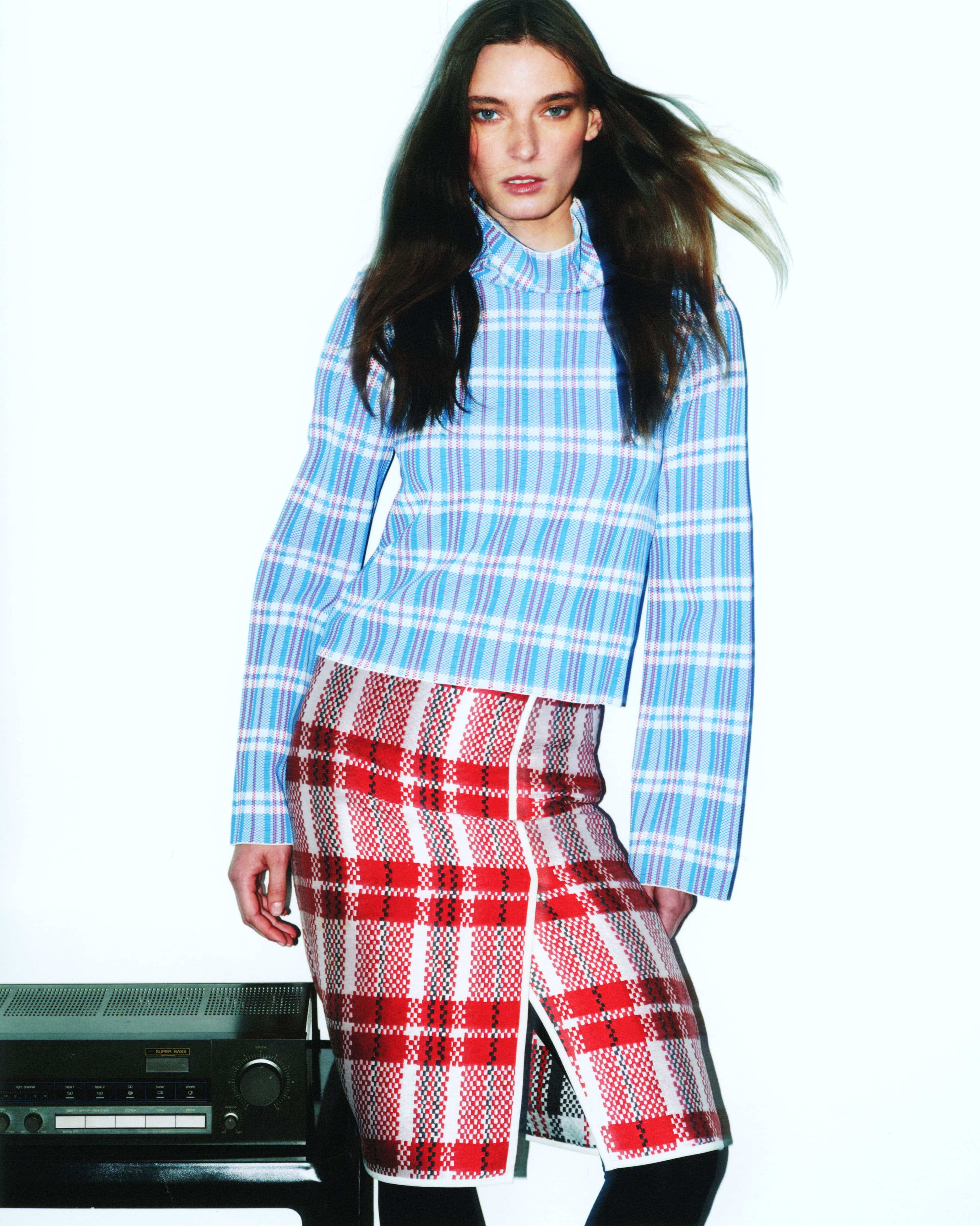 All vintage CLOTHING by Céline by Phoebe Philo, Fall 2013, look 23; TIGHTS by Falke