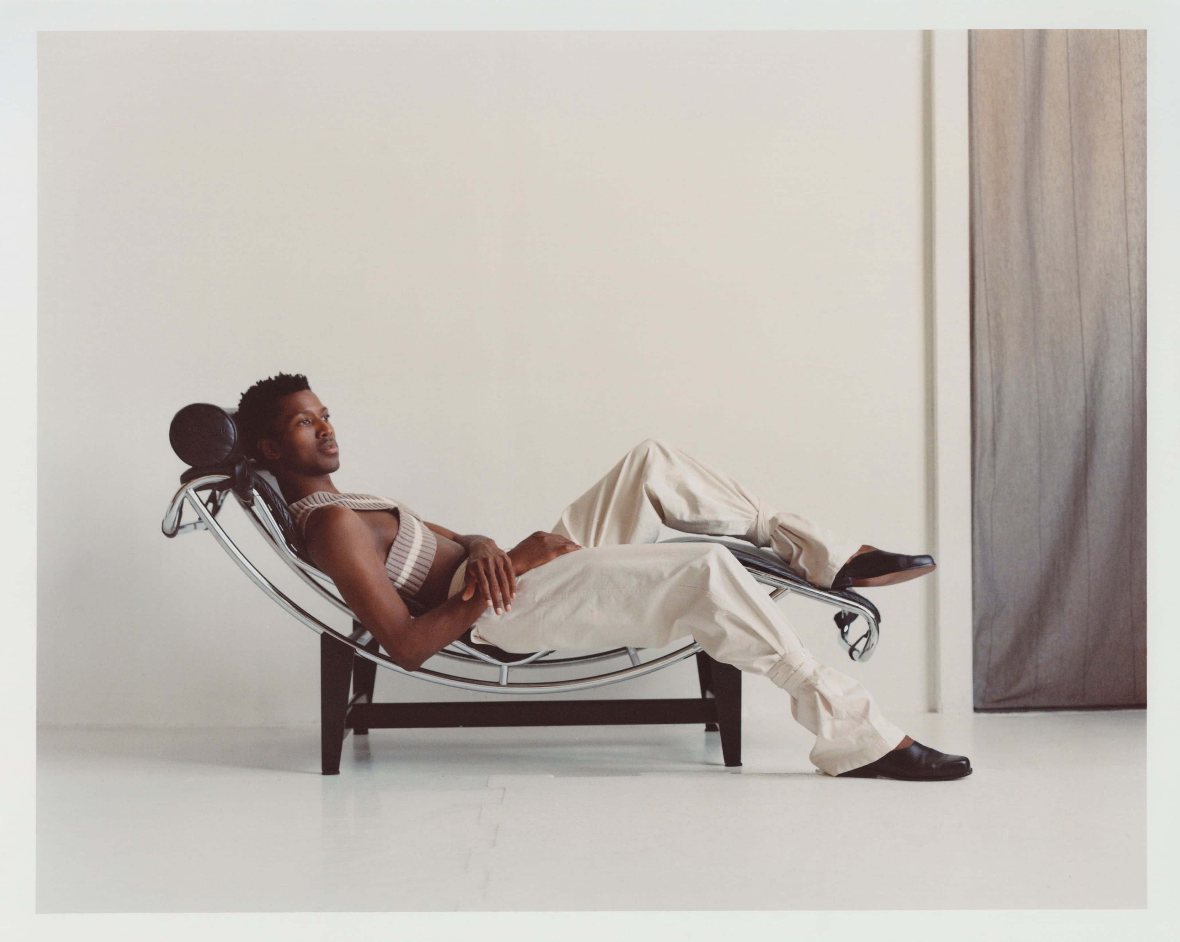 All clothing by Dion Lee. Vintage shoes by Giraudon.