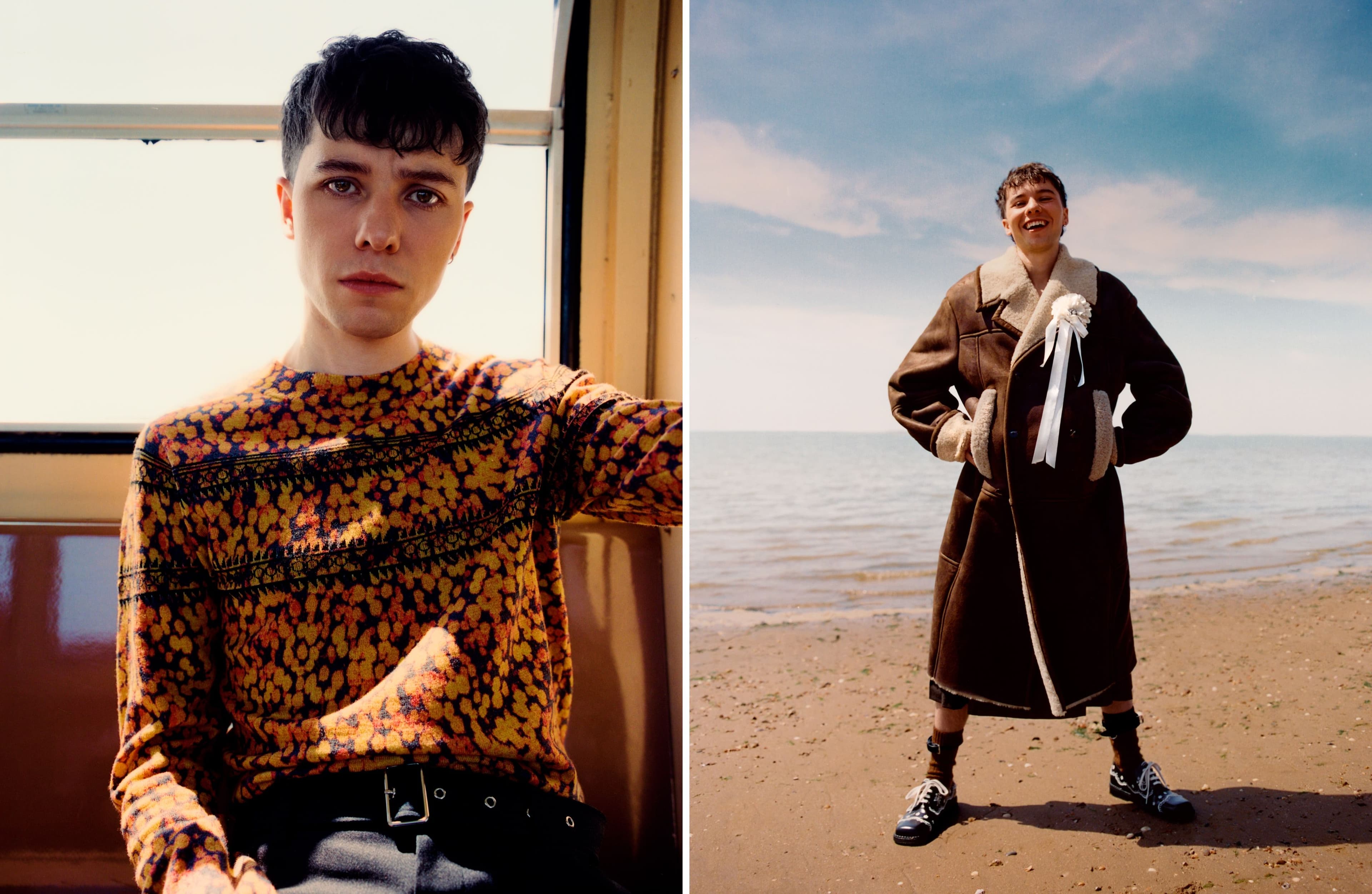LEFT: SWEATER by Dries Van Noten; SHORTS by Mithridate; all JEWELRY throughout, talent’s own. RIGHT: All CLOTHING and ACCESSORIES by Simone Rocha.