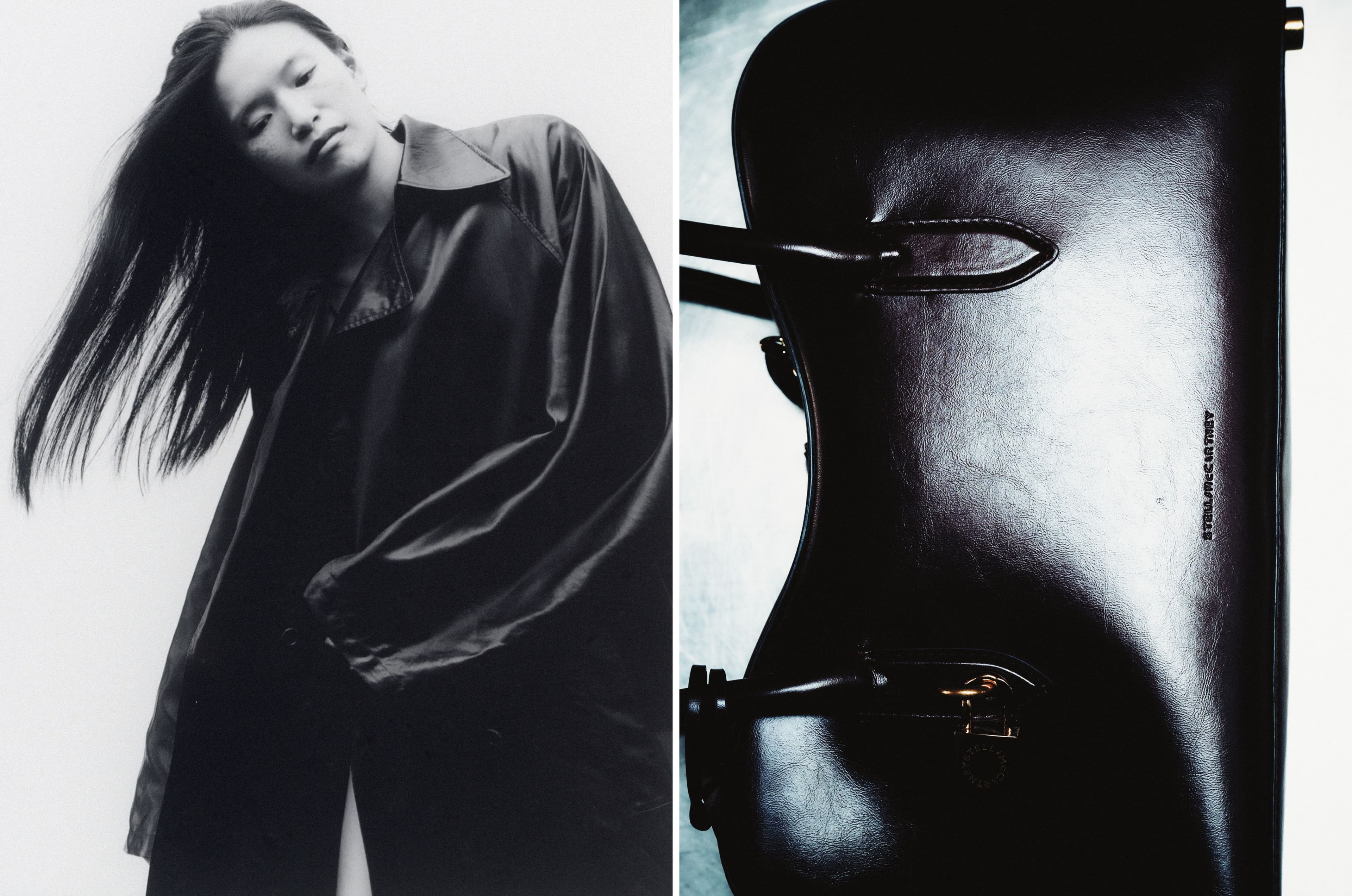 LEFT: All CLOTHING by Fforme. RIGHT: BAG by Stella McCartney.