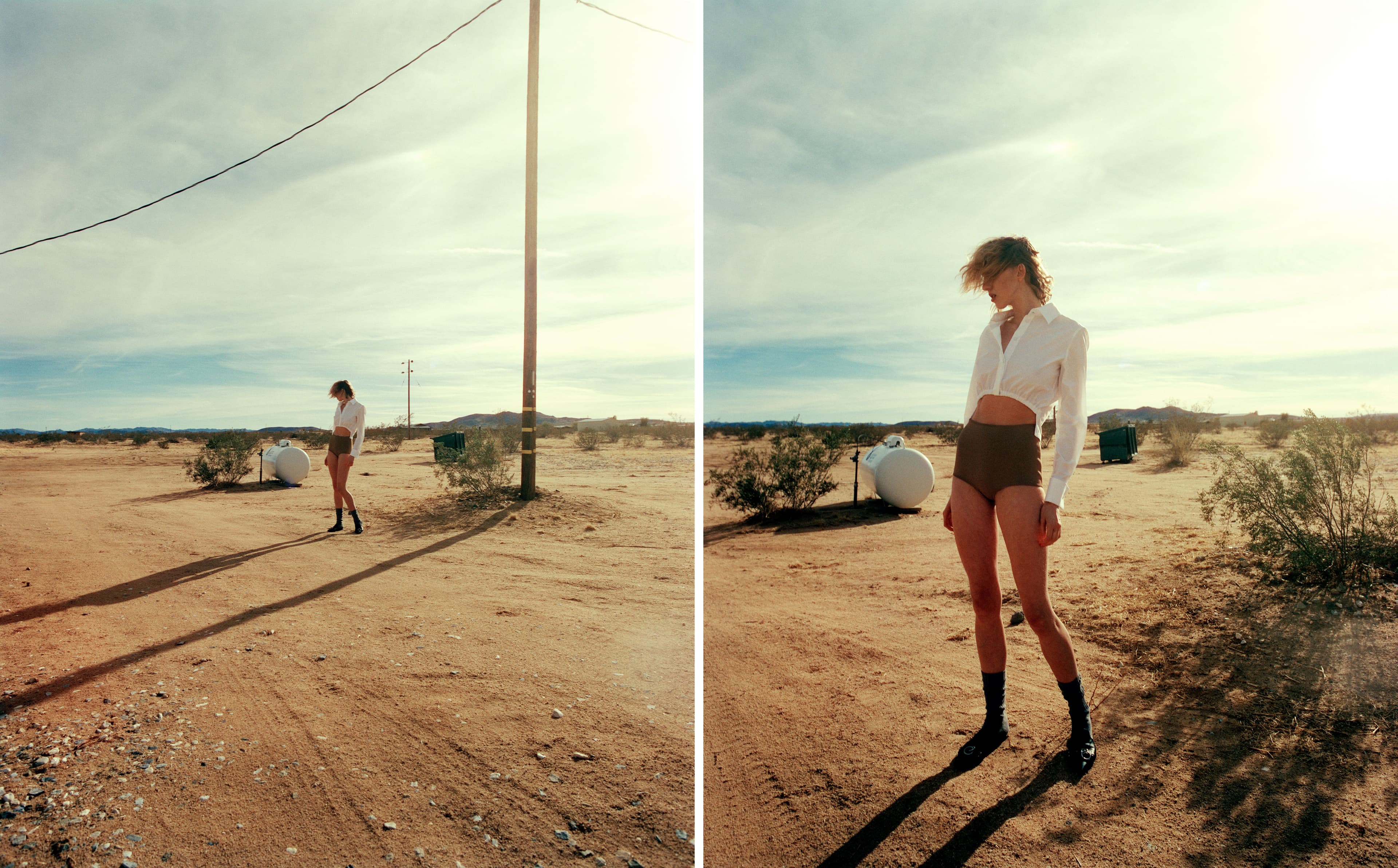 All CLOTHING by ,Max Mara. ,SOCKS, stylist’s own. SHOES by ,R13.