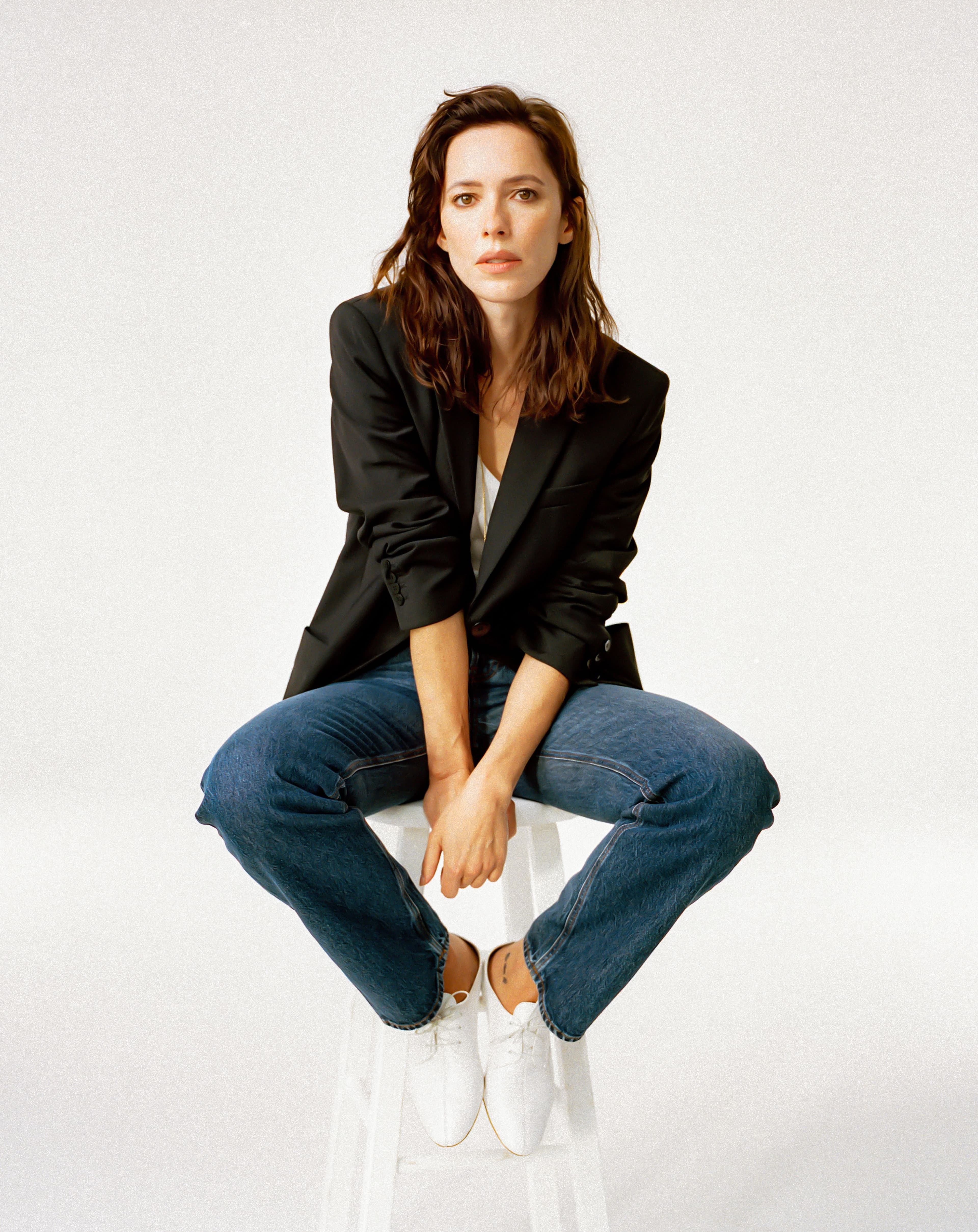 JACKET and SHOES by Tibi; TOP by Araks; PANTS and NECKLACE by Toteme