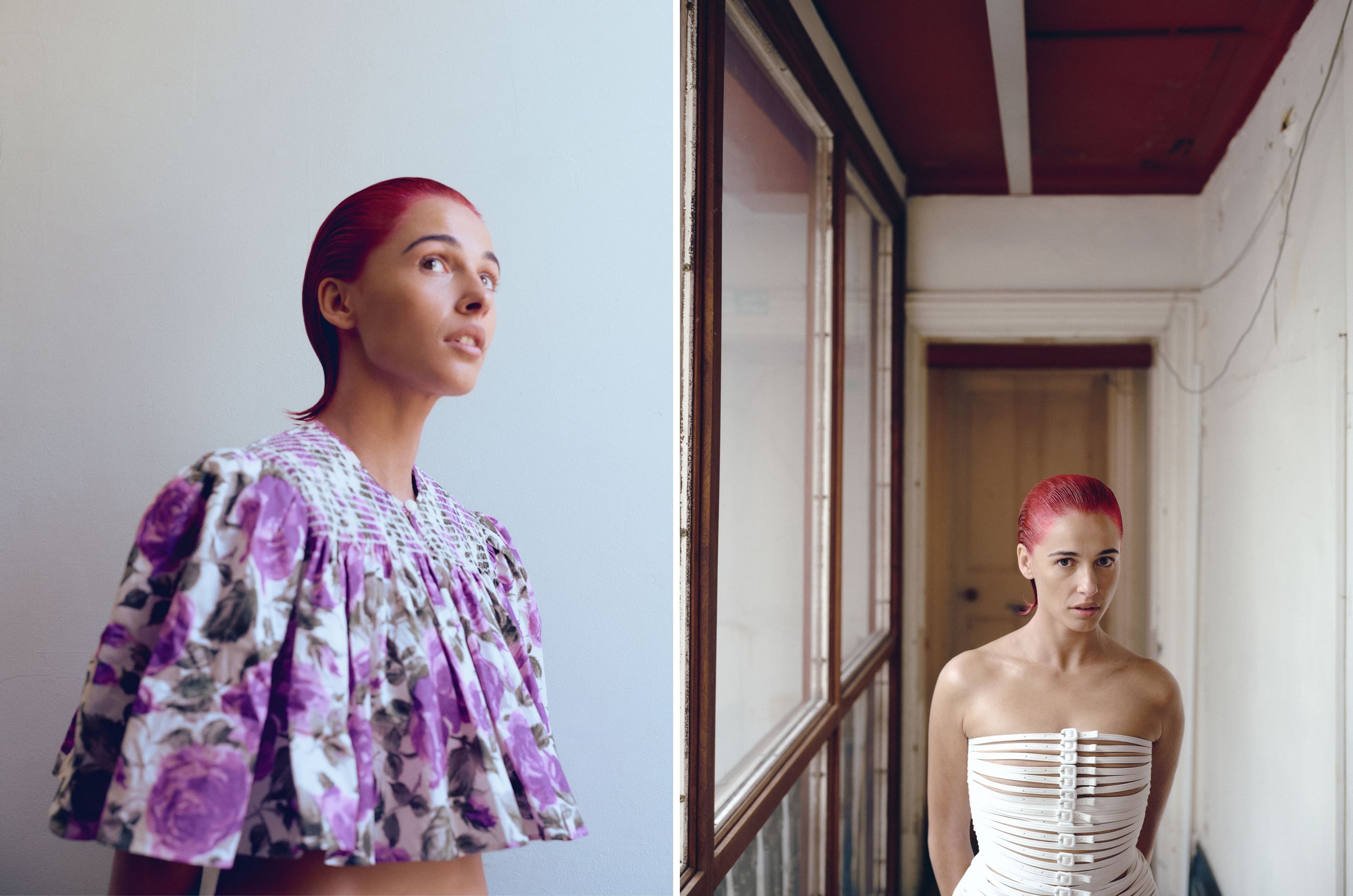 LEFT: TOP by Chloé. RIGHT: TOP by Courrèges.