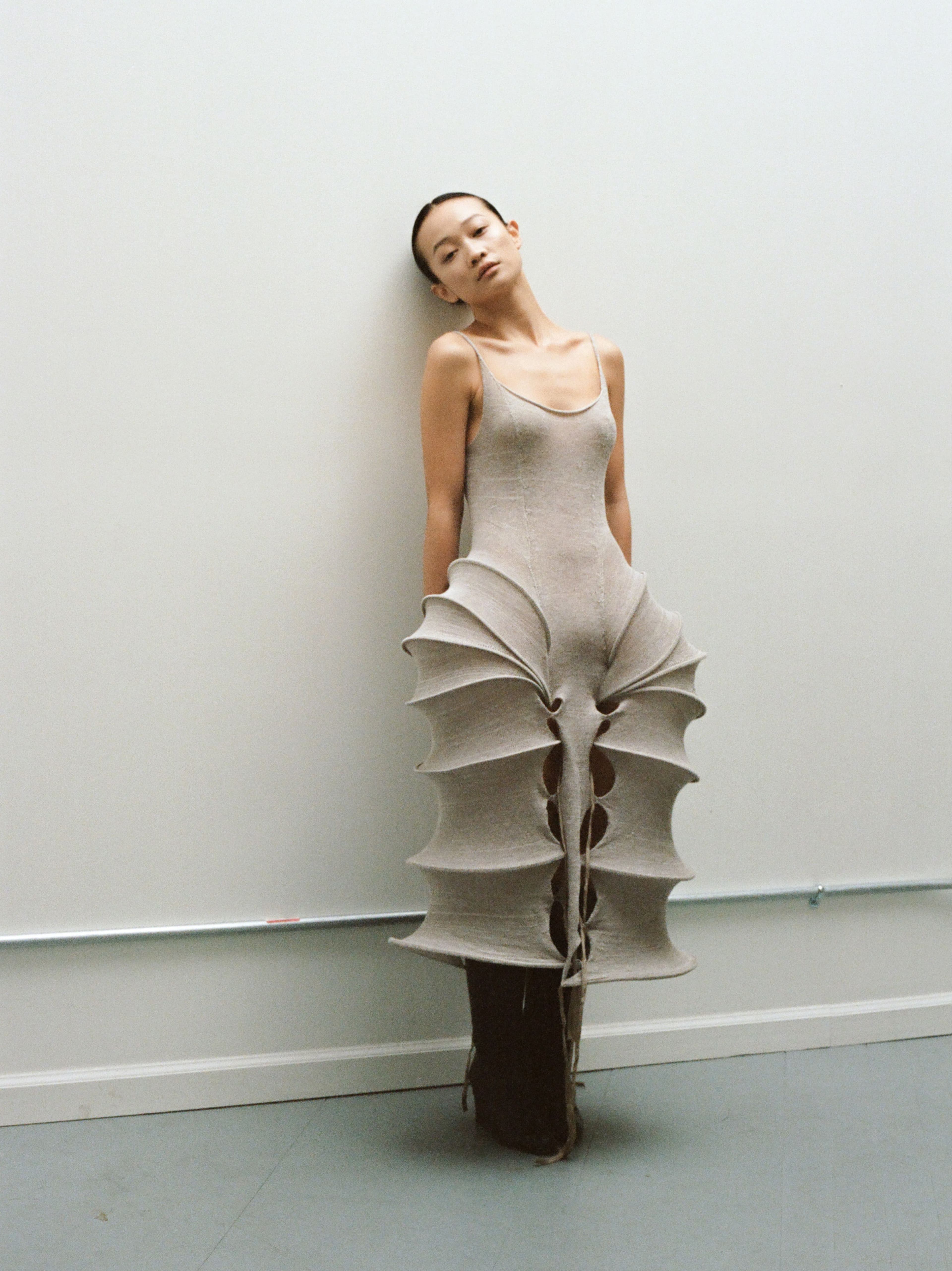 DRESS by ,Zoe Gustavia Anna Whalen,. SHOES, stylist’s own.