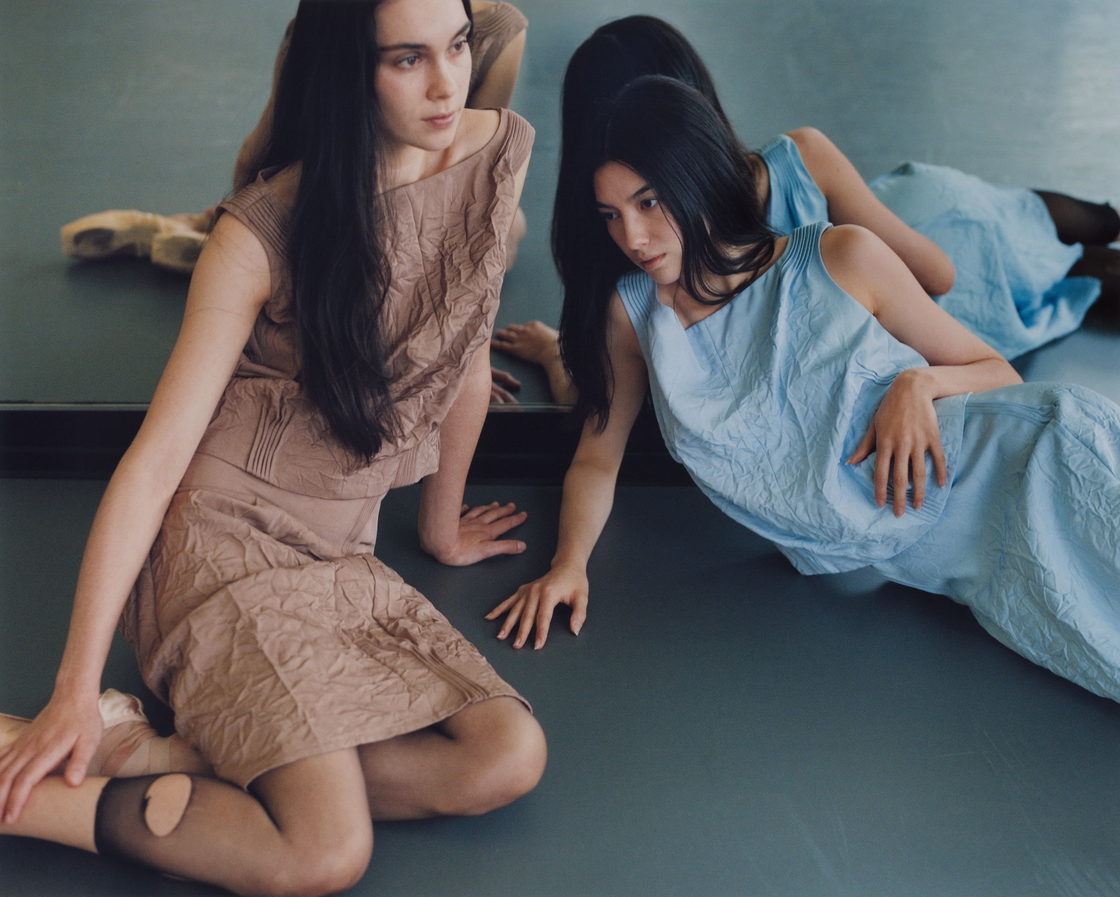 All CLOTHING by Tory Burch; all TIGHTS by Falke