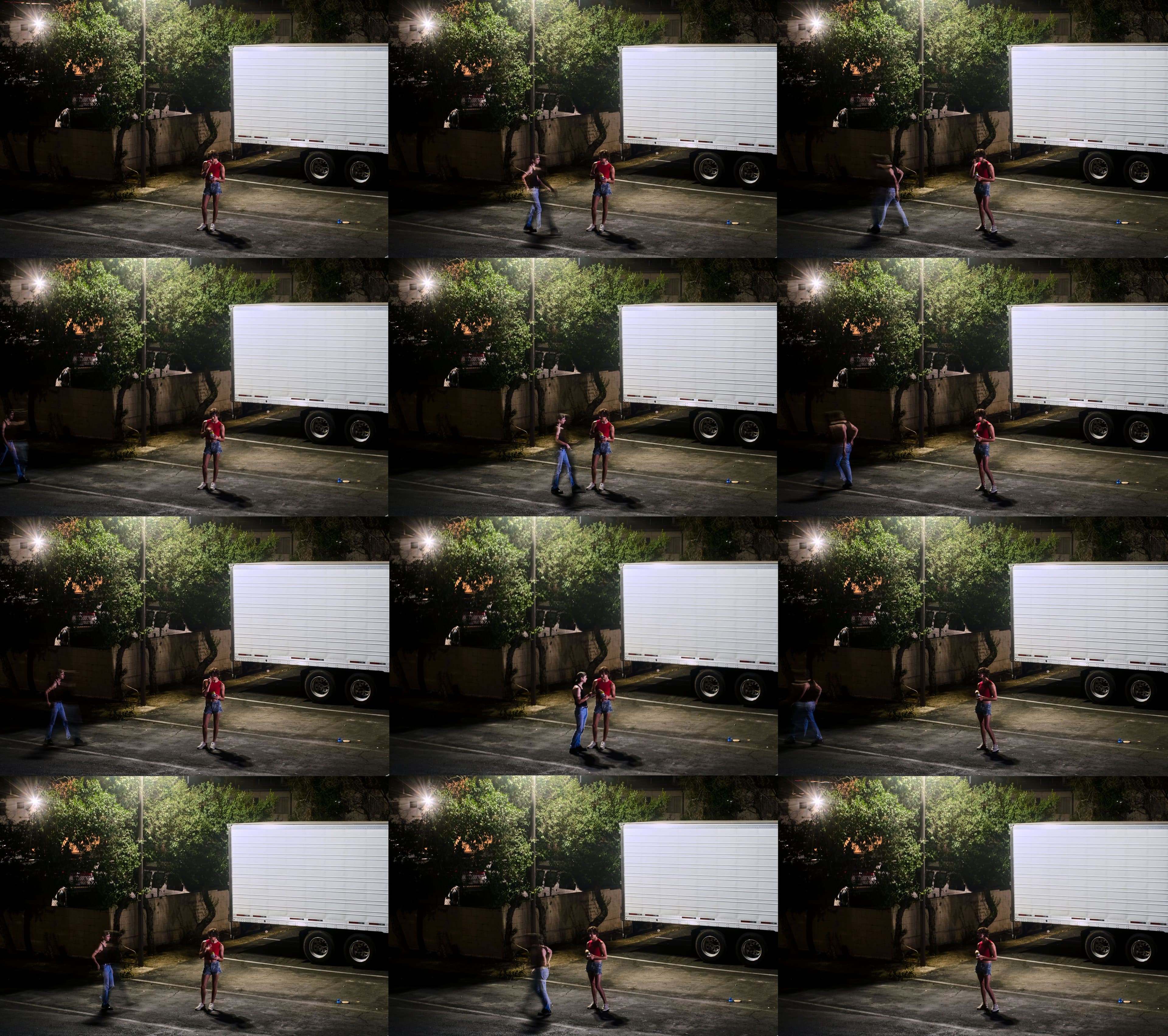 Top by ERL. Shorts by Loewe. Vintage sneakers.