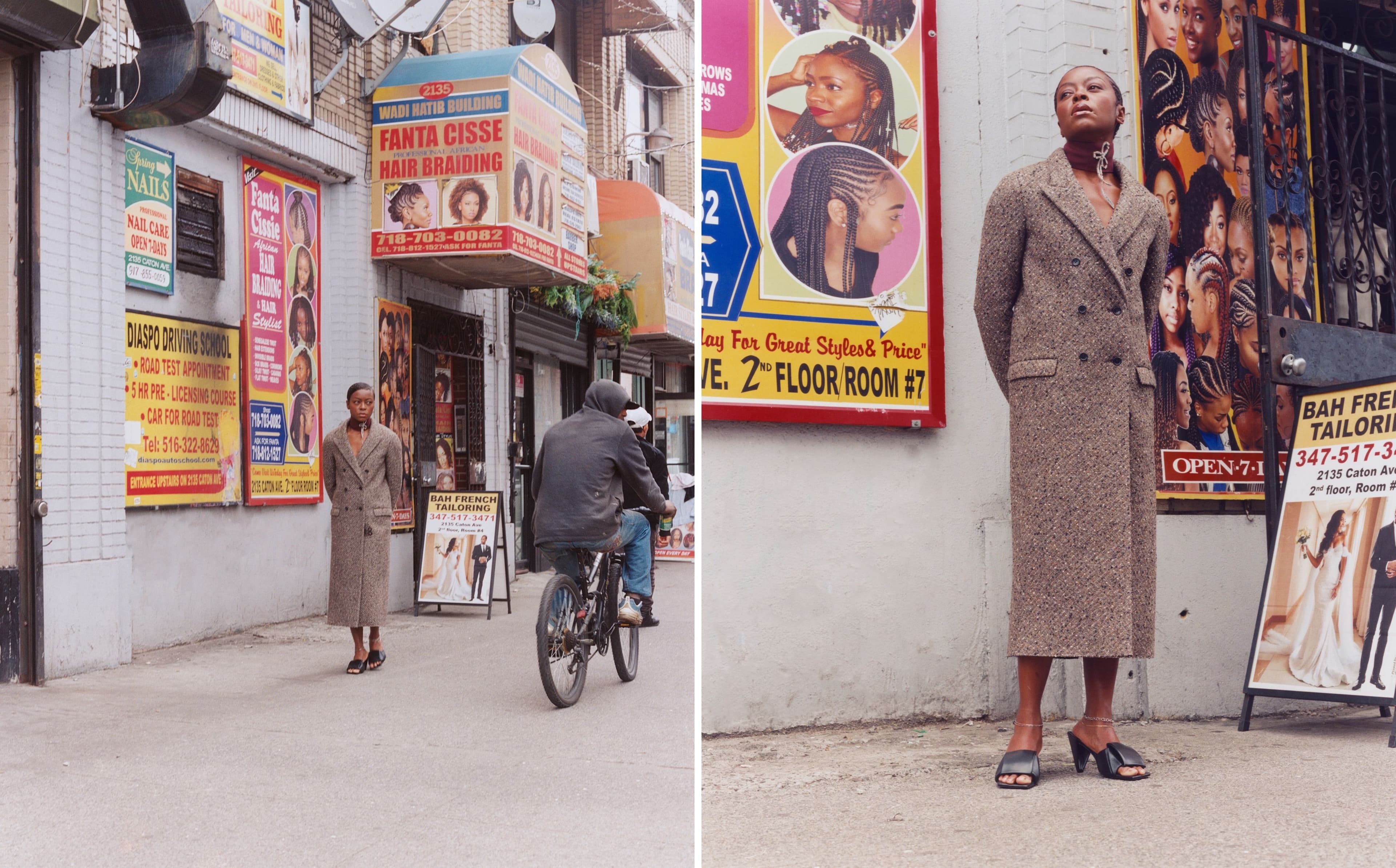 COAT and NECKPIECE by Marc Jacobs; SHOES by Loewe