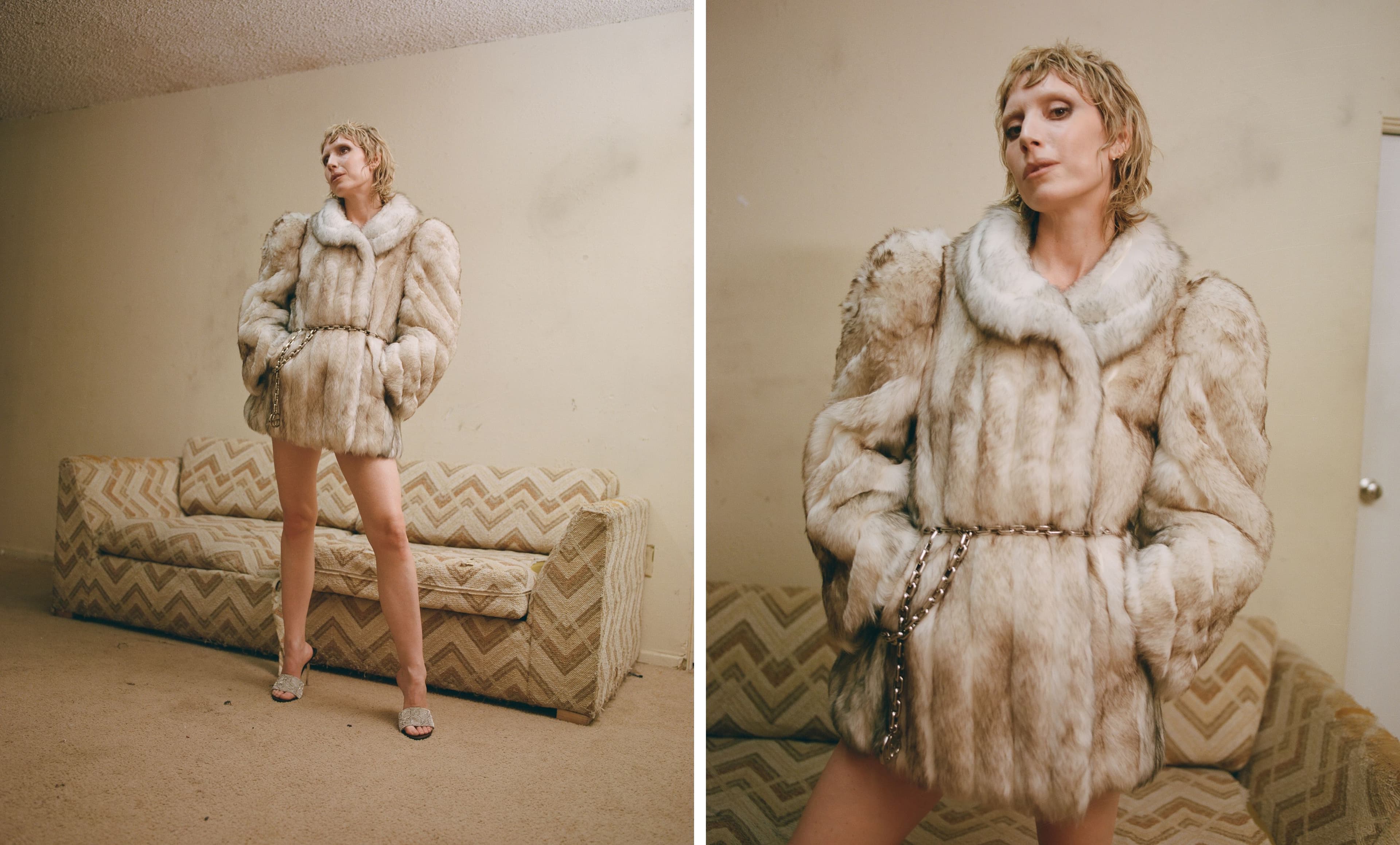 Faux fur COAT and all ACCESSORIES by Gucci