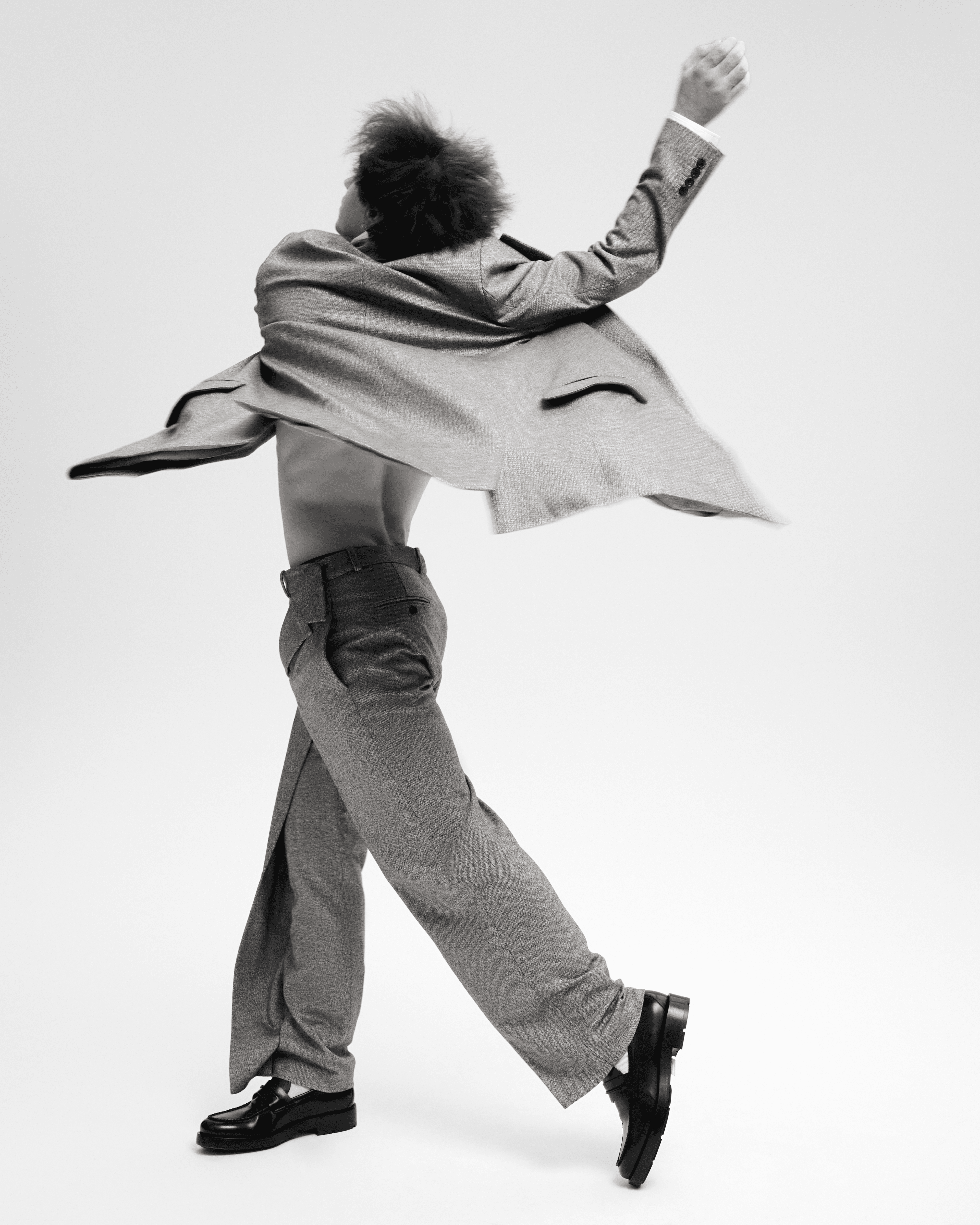 All CLOTHING by KYLE’LYK; SHOES by Zegna